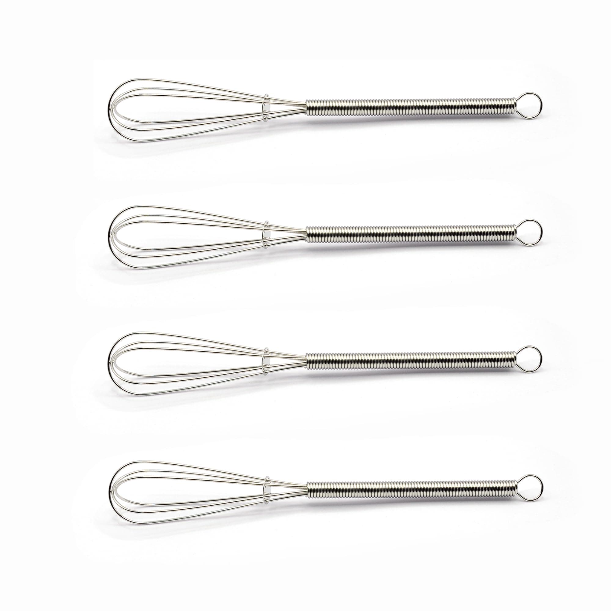 Mini Whisks 6 inch 4Pcs Stainless Whisk, Hand Egg Mixer for Flour Cake Egg, Kitchen Cooking Baking Use Whisk