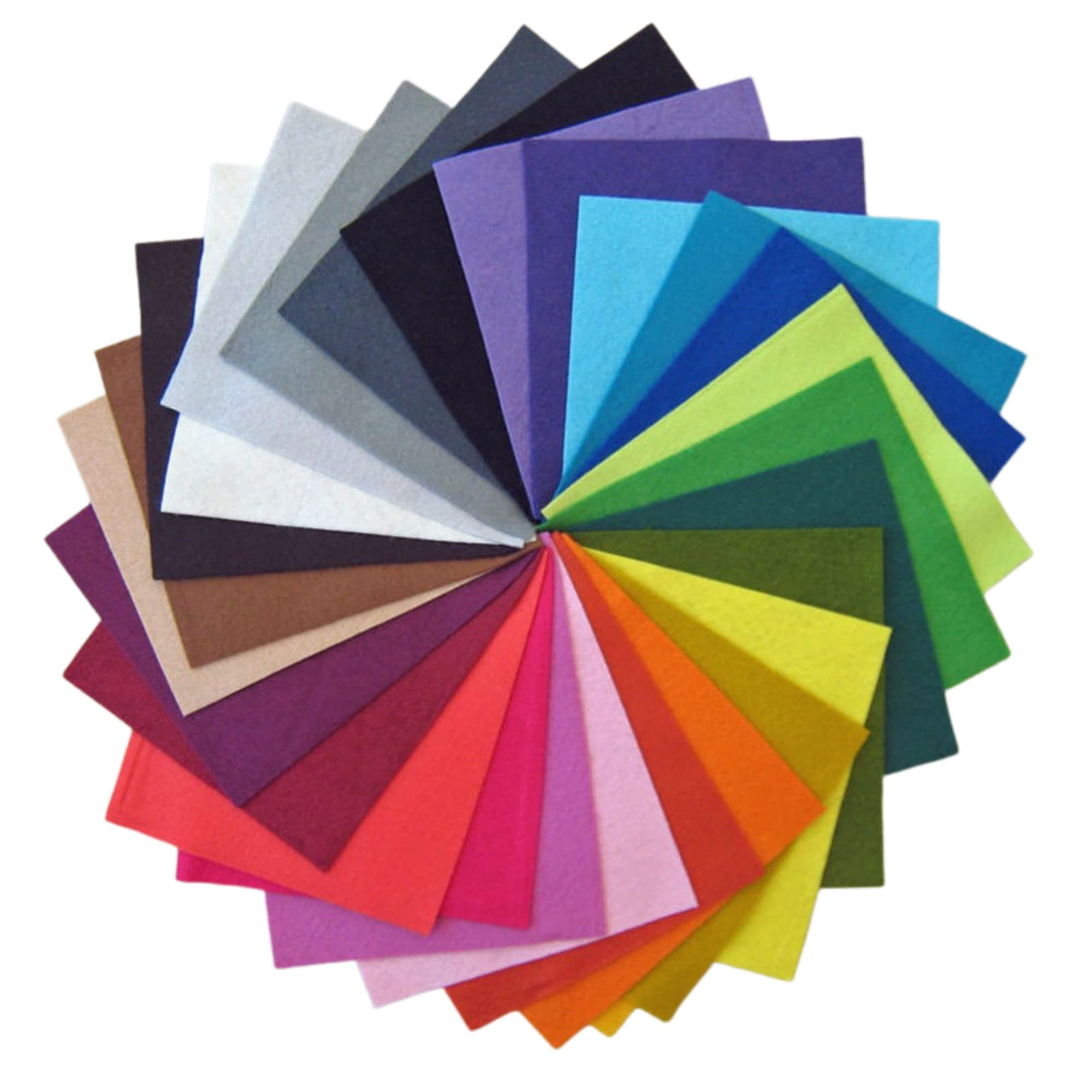 Woolous Felt Sheets – 63 Pcs, A4 Size (10x8 Inch), 21 Colors – 1mm Thick Non-Woven Craft Fabric for DIY, Sewing, Patchwork, School Projects, and Decorations – Gift for Kids and Crafters