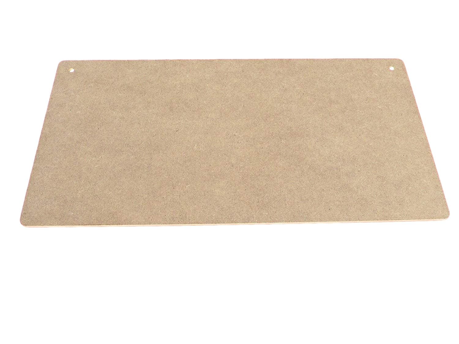 Wooden Blank Plaques 20cm x 10cm 10 Pack with 2 Holes MDF Wood Hanging Signs Craft Decoration Rectangular Shape by Okra