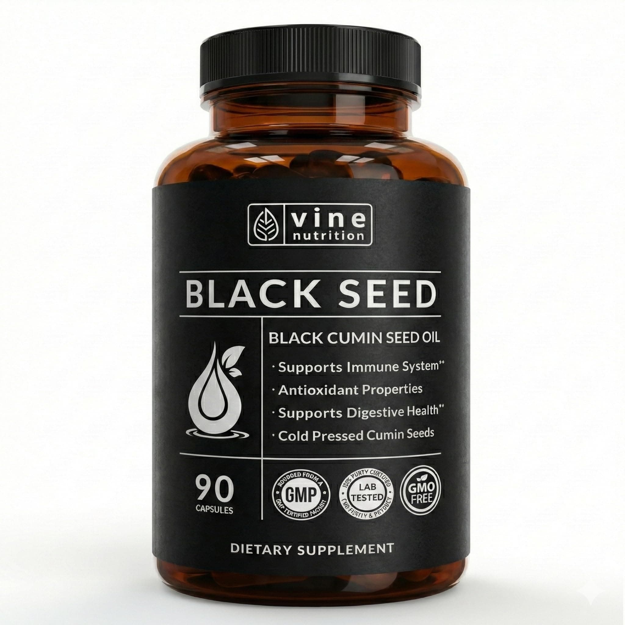 Black Seed Oil Capsules – 1000mg Cold Pressed Nigella Sativa – 90 Softgels (45-Day Supply) – 100% Pure, Solvent-Free Immune & Joint Support