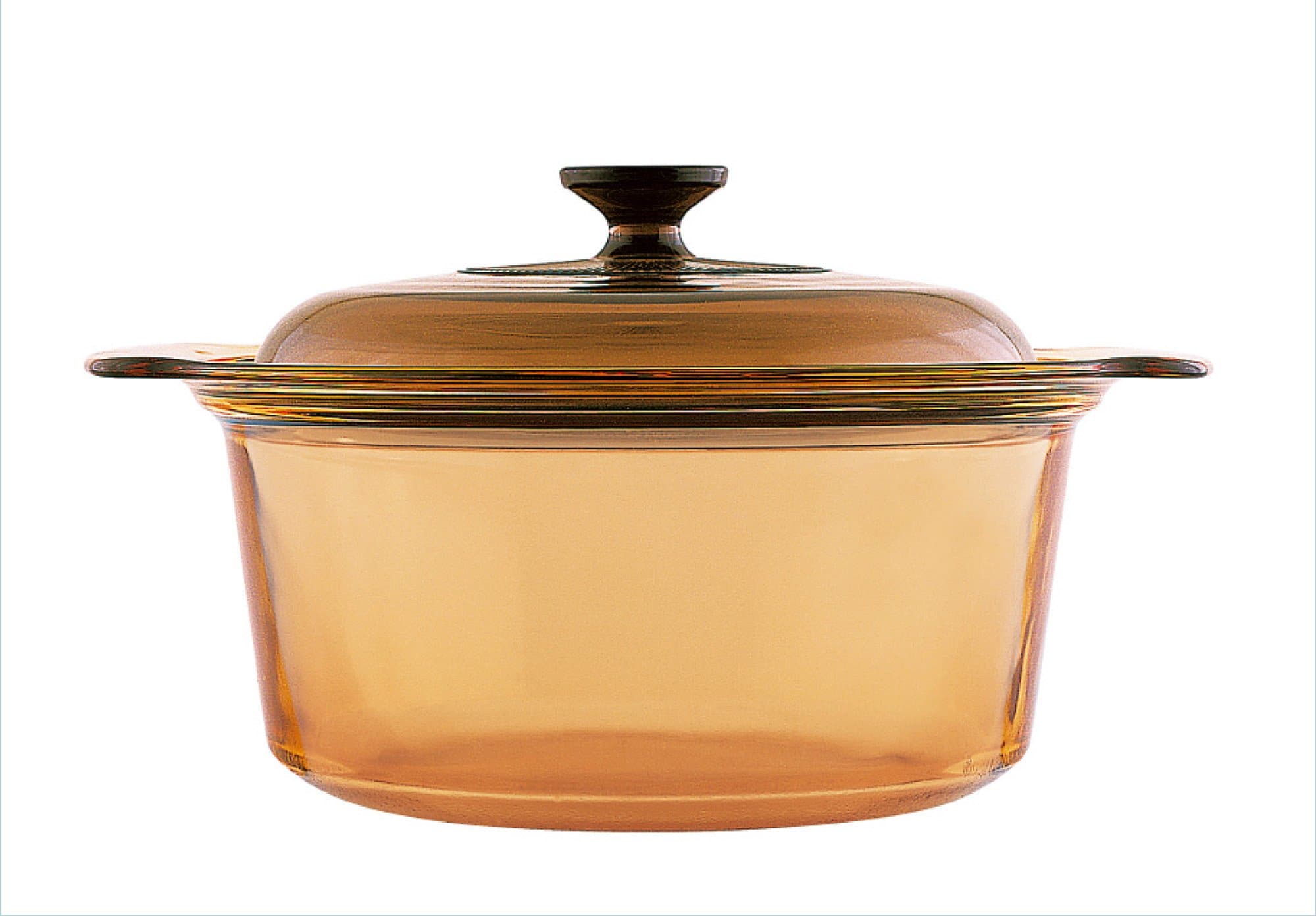 Visions 3739 Amber Stock Pot, Brown, Glass