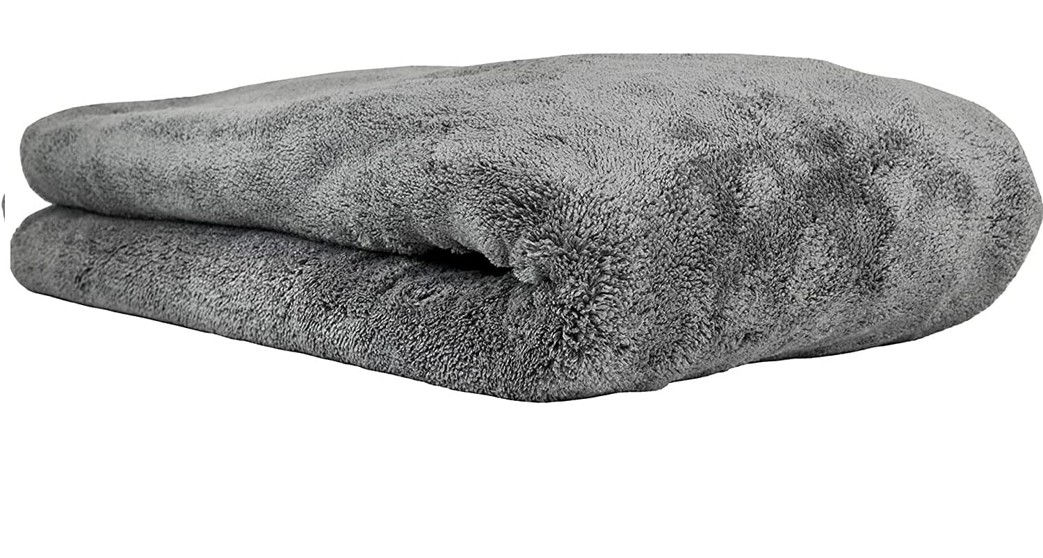 Auto Hub Heavy Microfiber Cloth for Car Cleaning and Detailing, Double Sided, Extra Thick Plush Microfiber Towel Lint-Free, 800 GSM (Size 40cm x 40cm)/Pack of 1, Color:- Grey