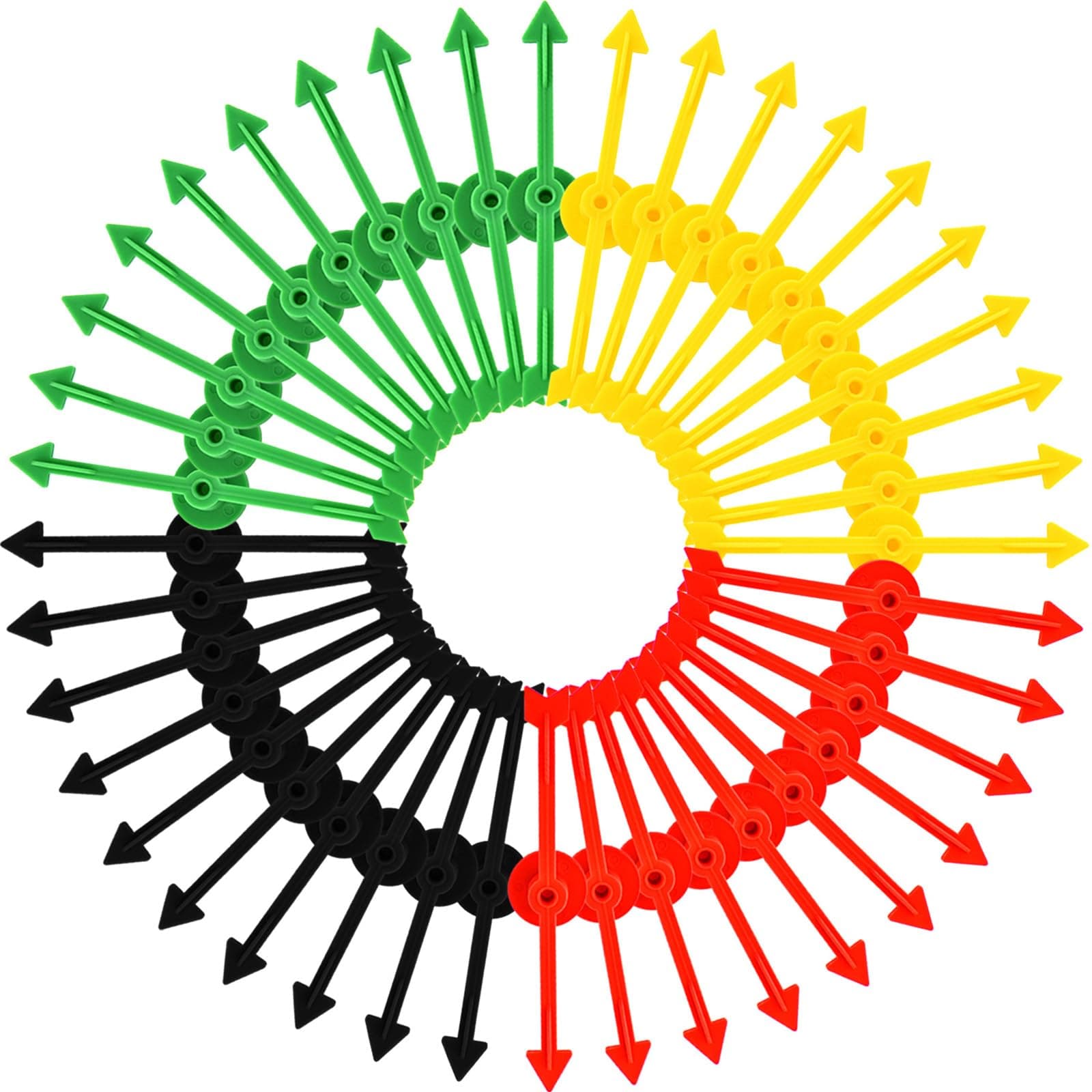 Tatuo 40 Pieces 4 Inch Game Spinner Plastic Arrow Board Magnetic Arrow Toys for Party School Home Usingboard Spinner 4 Colors