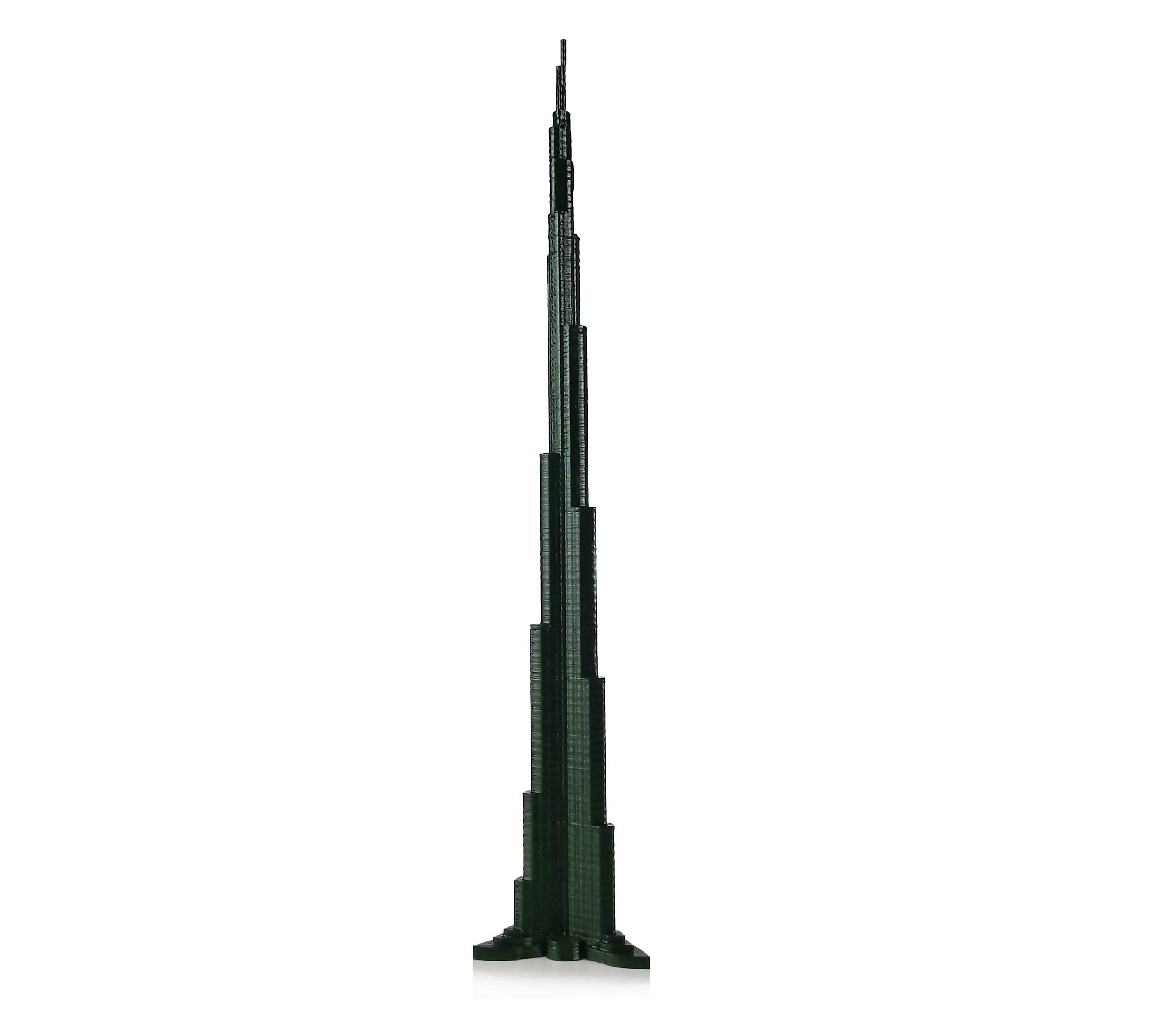 Half Mile High Tower Burj Khalifa Green Painted Model for Architecture
