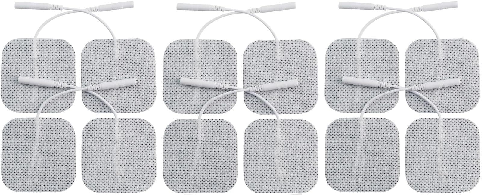 - Square Electrodes Self Adhesive EMS Tens pads (Digital Therapy Machine Electrodes) Pack of 12