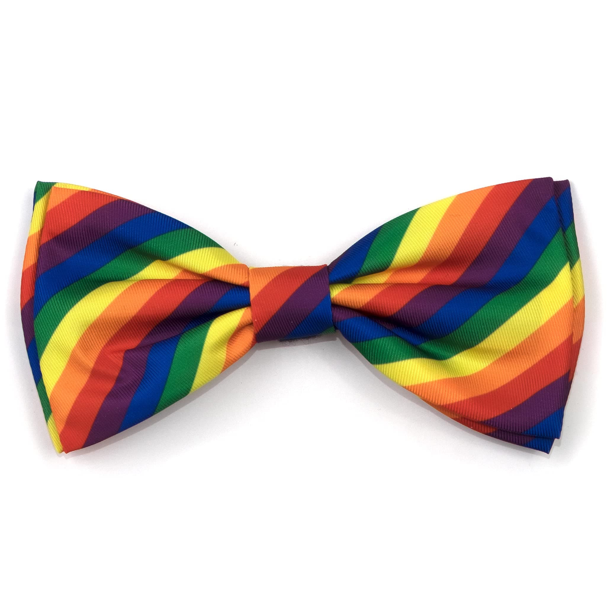 The Worthy Dog Rainbow Stripe Pattern Bow Tie for Pets Multi, SM