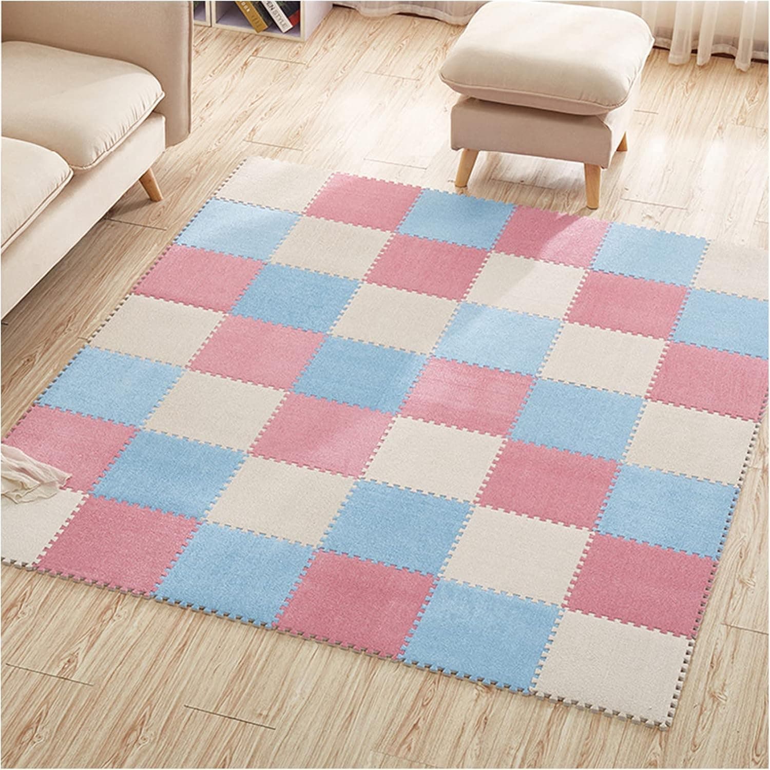 MUNDET WALA Puzzle Flooring | Interlocking Tiles for Home | Interlocking Tiles for Office & Home Gym | 12 MM Thick | Interlocking Floor Tiles