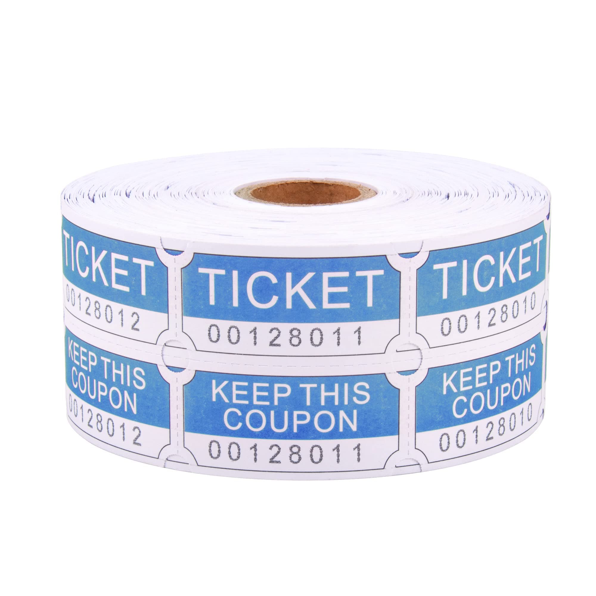 ESSENTIAL 1000 Blue Double RaffleTickets Roll, Raffle Tickets Printable for Leisure, Movie Watching, Entertainment
