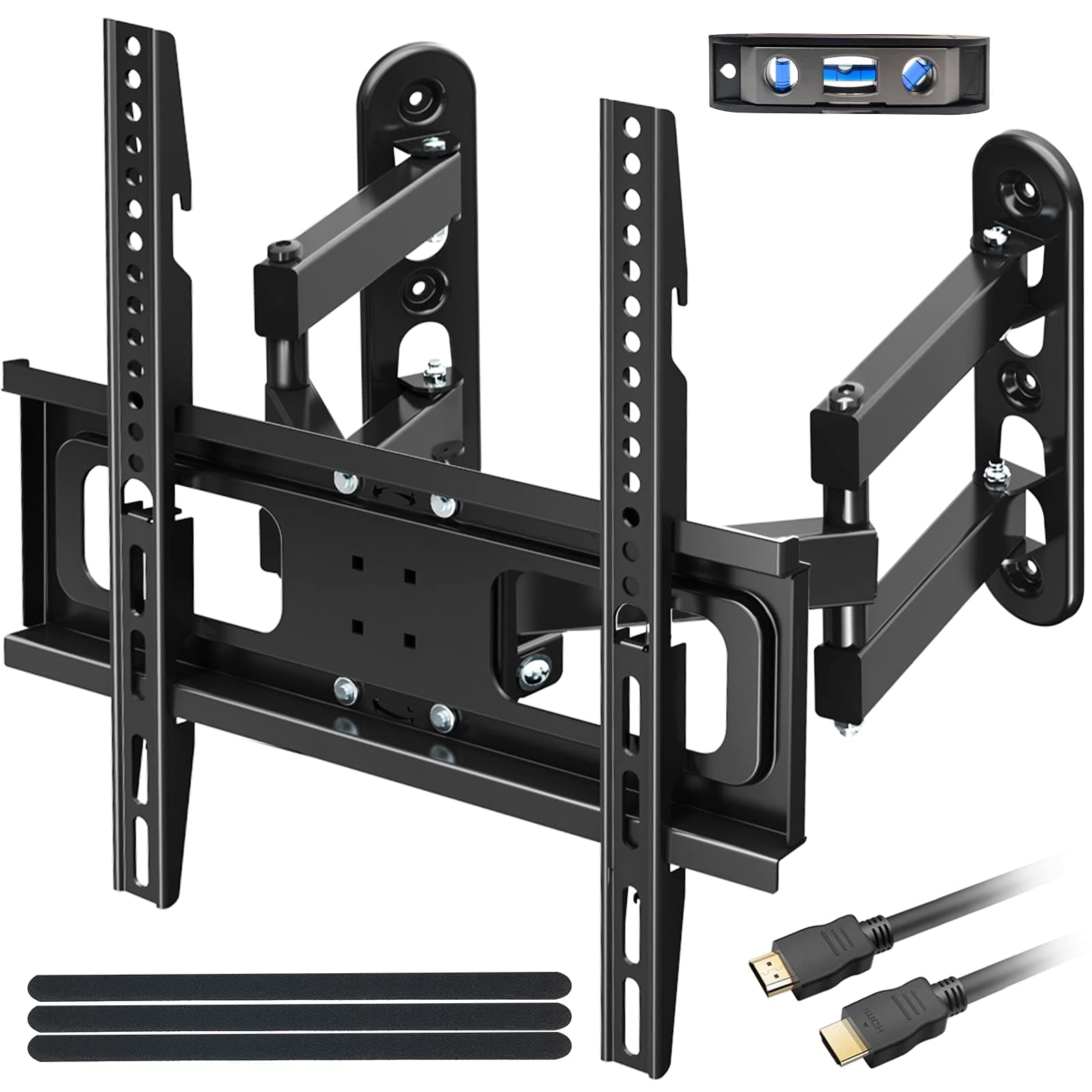 Everstone Corner TV Wall Mount for 26-50 Inch LED,LCD,Plasma Flat Screen,Curved Screen TV Articulating Brackets Tilt, Swivel, Full Motion