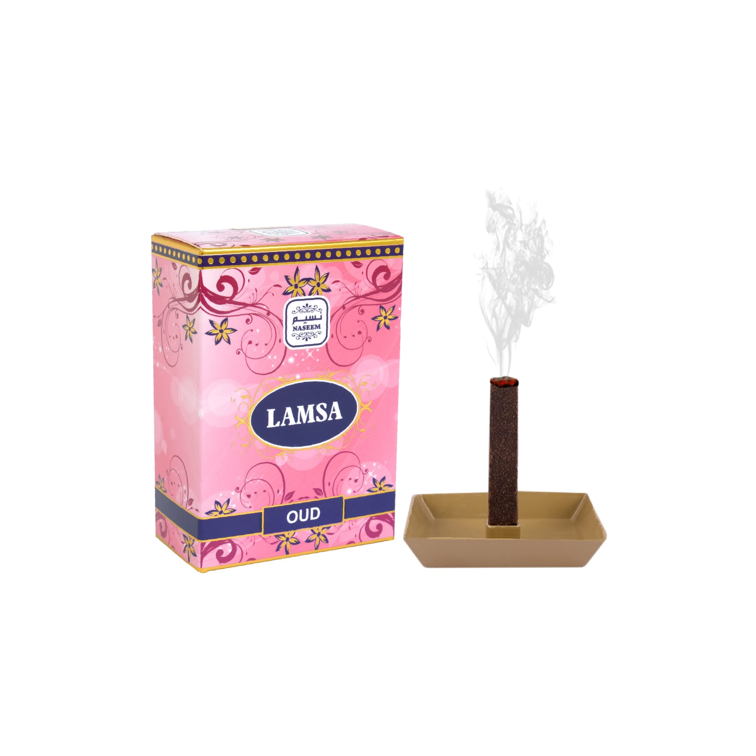 Lamsa Oud Stick 50 gm - Subtle Tone Unisex Eau De Parfum - Long Lasting Citrus & Floral Scent for Men & Women - Ambergris, Musk, Sandalwood Base Notes -