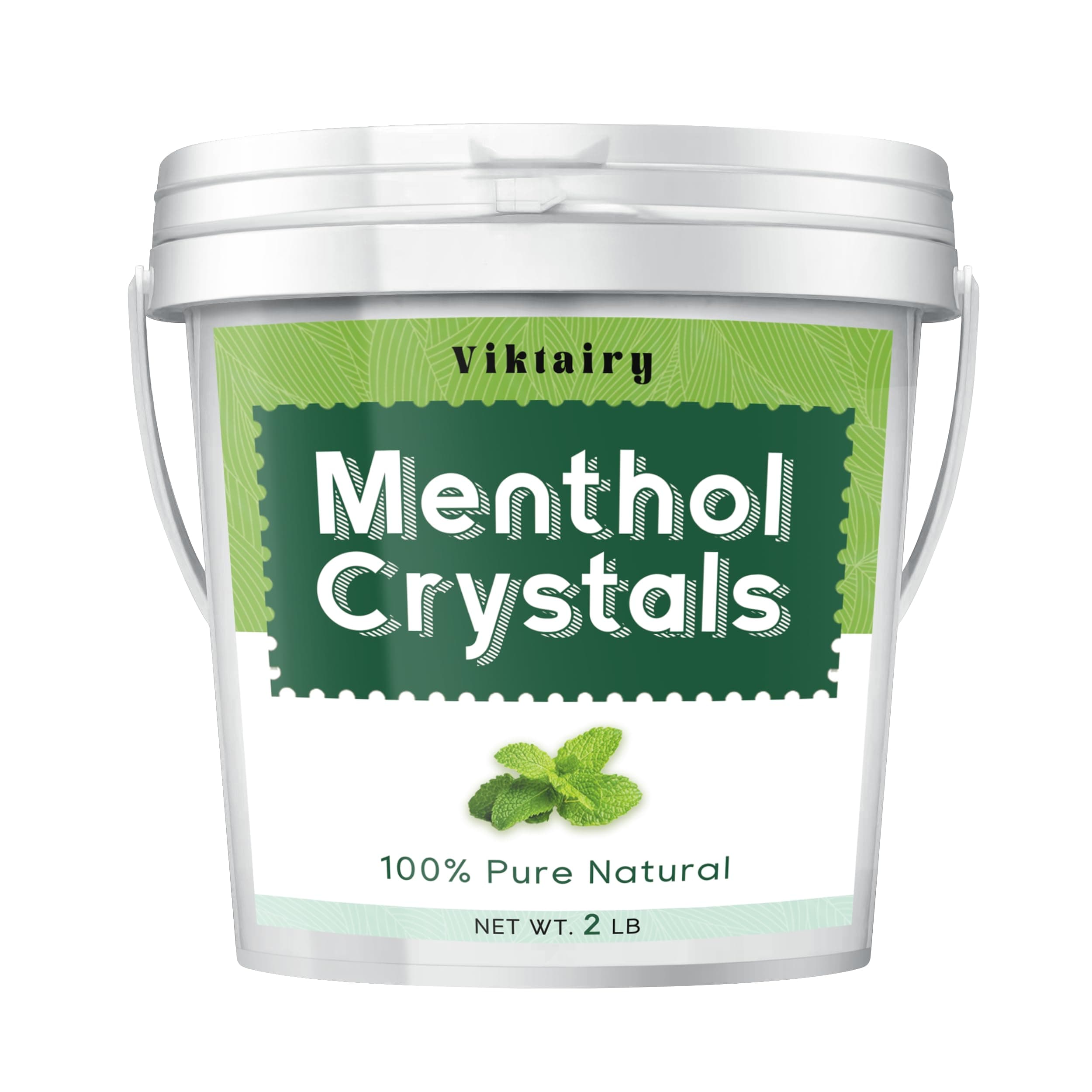 2 LB Menthol Crystals Bulk, 100% Pure Organic Mint Crystals | Great for Making Shower Steamers, Creams and Soaps