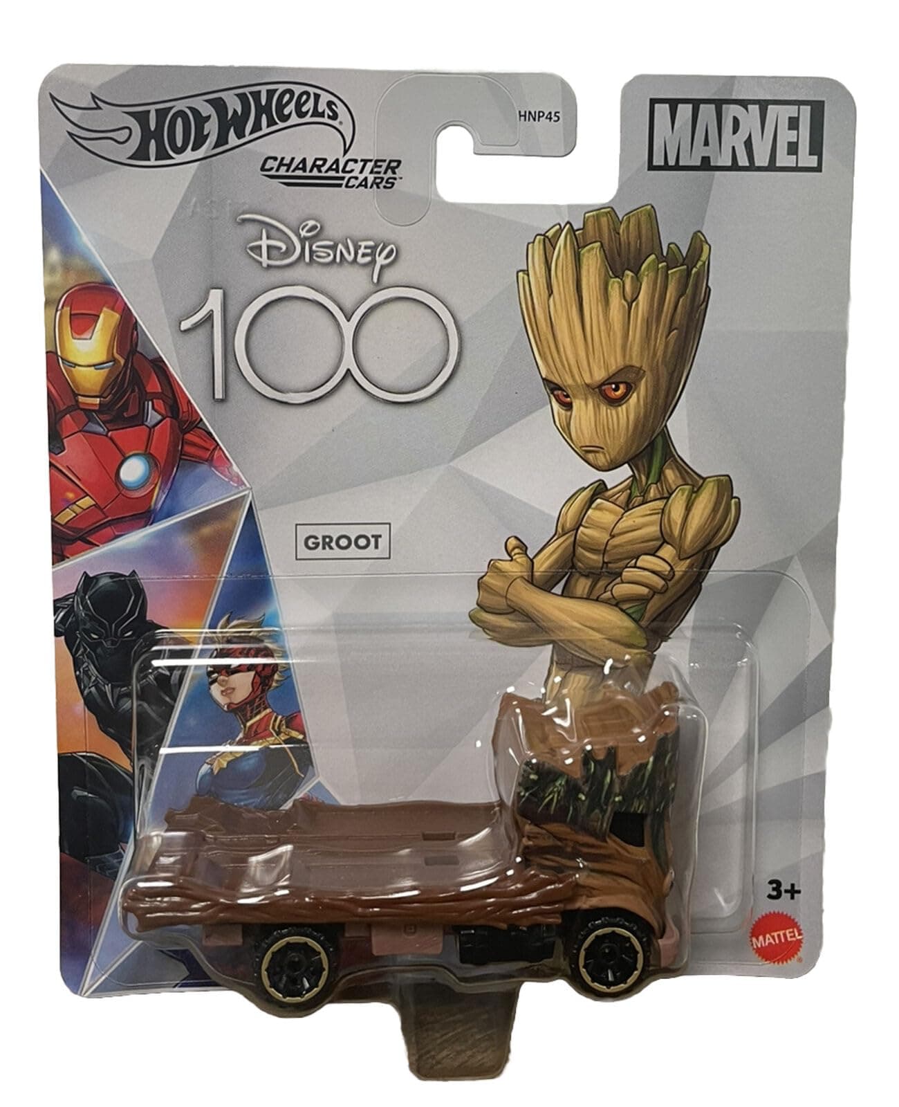 Hot Wheels Disney 100 Groot Character Car, 1:64 Scale Marvel Collectible Toy Car