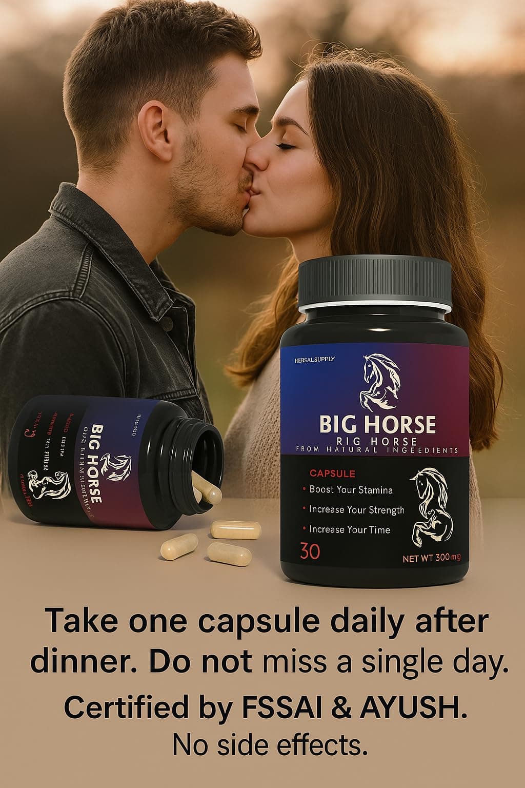 Capsule, Strength & Stamina Booster For Men Wellness (Pack of 60 Capsules), 150 grams