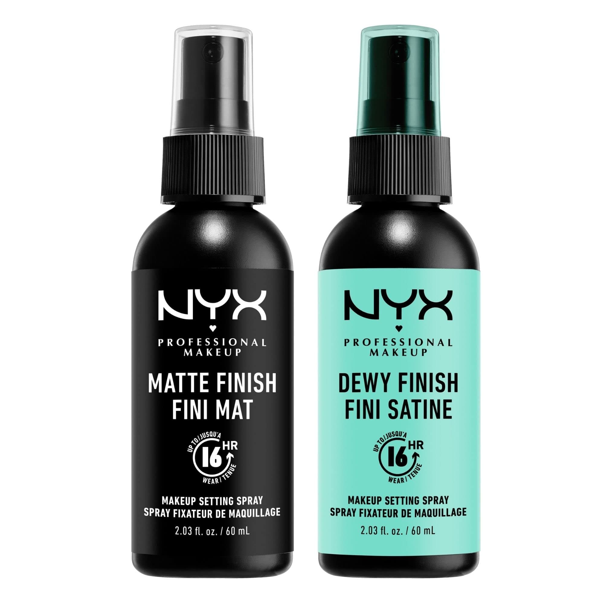 NYX PROFESSIONAL MAKEUP Makeup Setting Spray - Matte + Dewy Finish (Pack Of 2), Vegan Formula (Packaging May Vary)