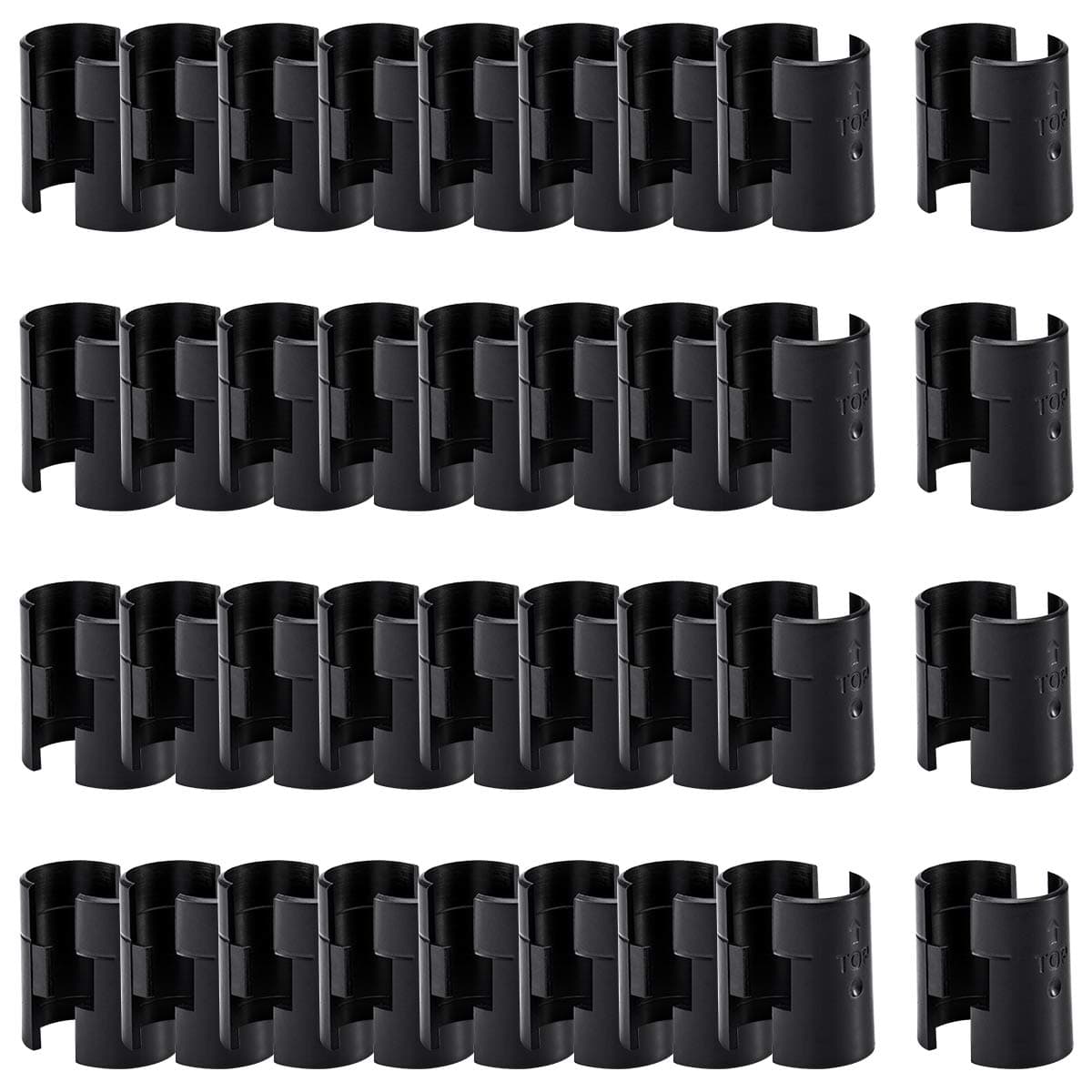 - 72 Pcs Wire Shelf Clips for 1" Post - 36 Pairs of Wire Rack Lock Clip Replacements for Metal Shelving Sleeves System, Plastic Parts for Stability and Layer Spacing Adjustment