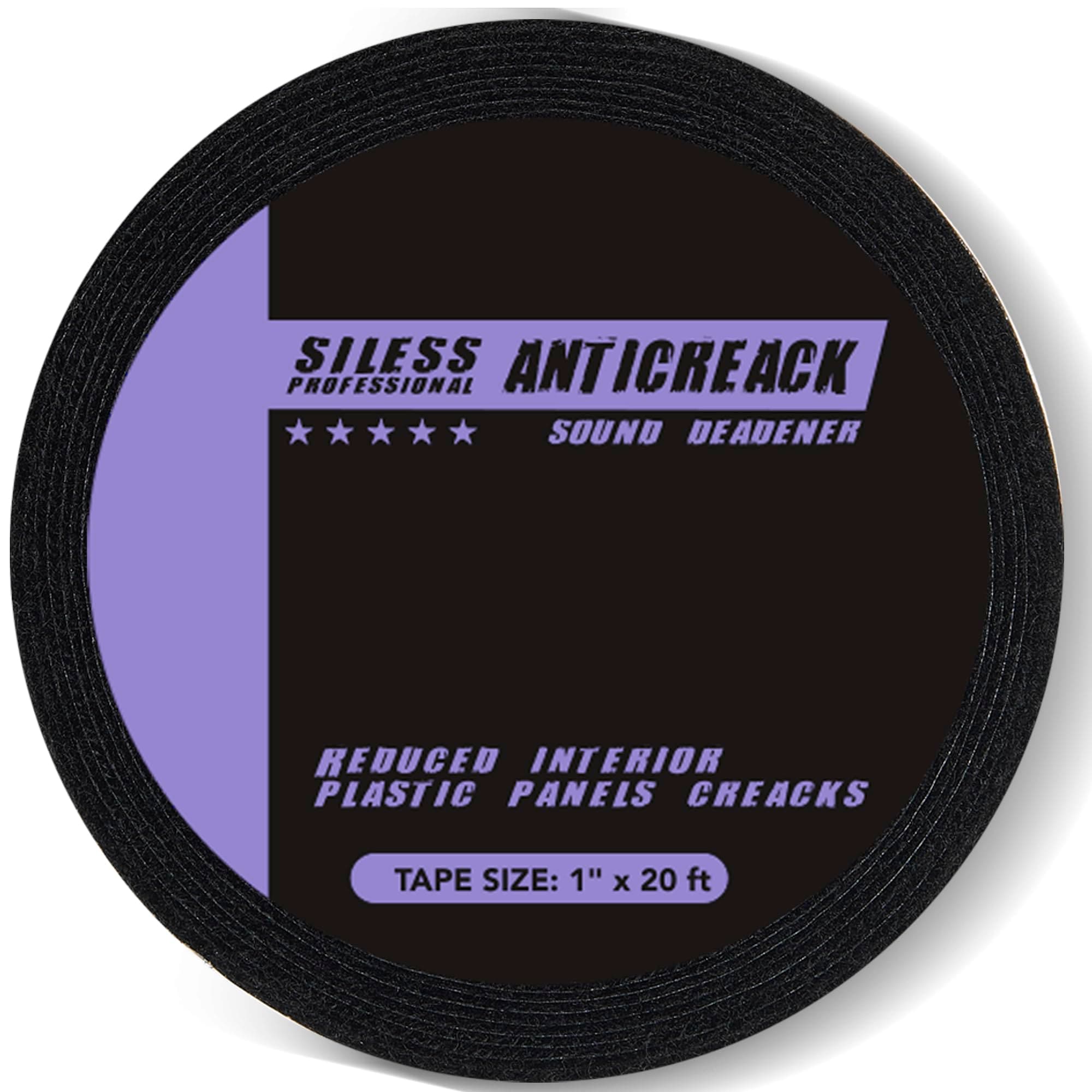 Siless Anticreak Tape 1 Pack 1 inch x 20 ft Anti-Rattle, Anti-Squeak, Anti Creak for Cars, RVs, Boats | Perfect for Dash, Doors, Seatbelts, Interior Trim, Wiring