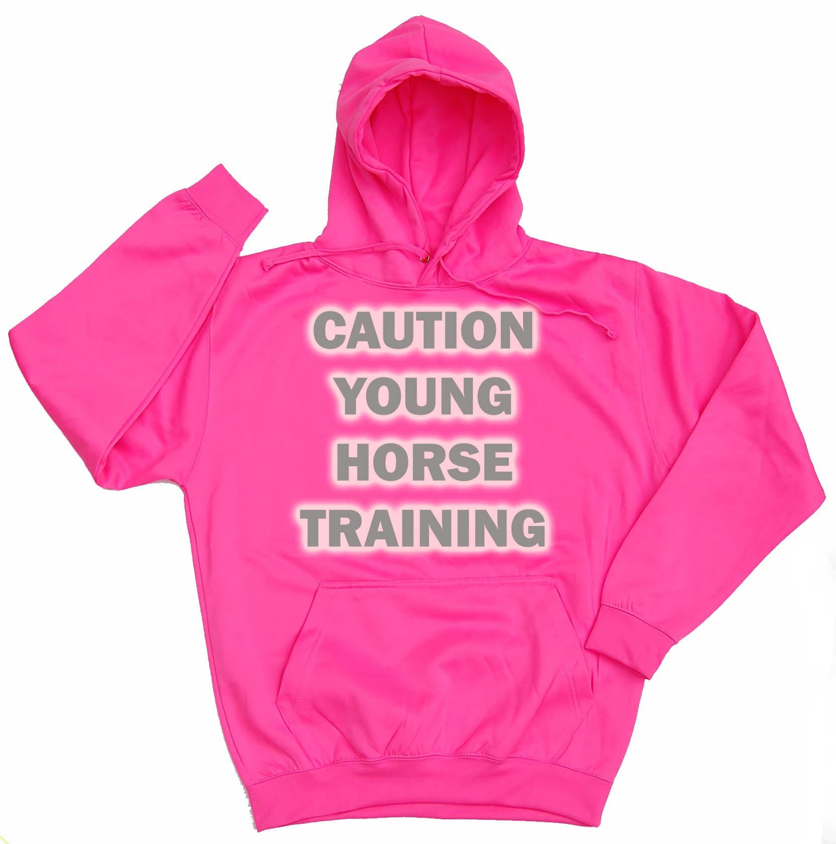 Caution - Young Horse Training High Visibility/Hi Viz Reflective Riding/Hacking Hoodie S M L XL (Various Sizes and Colours)