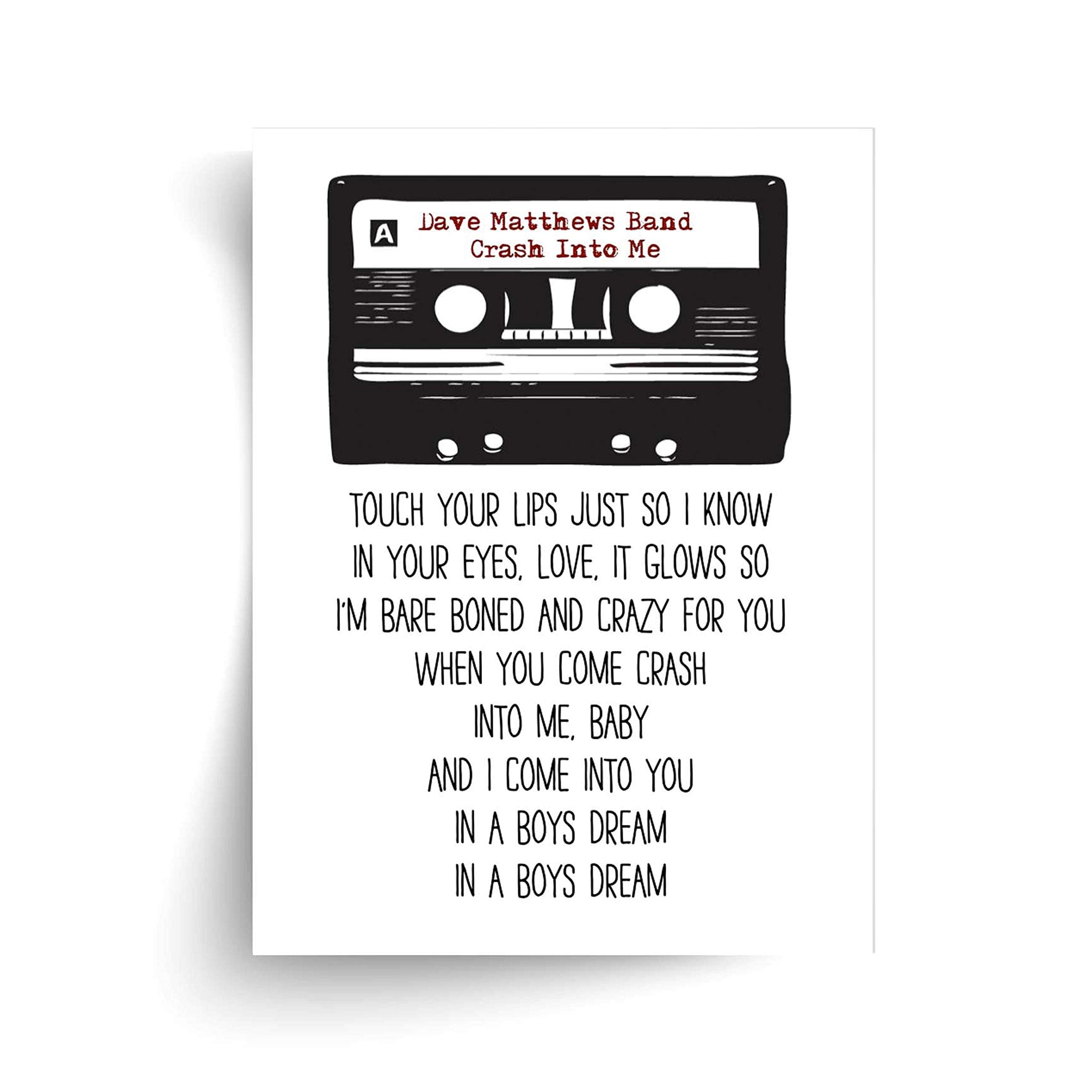 Dave Matthews Band Crash Into Me Lyrics - Unframed Print
