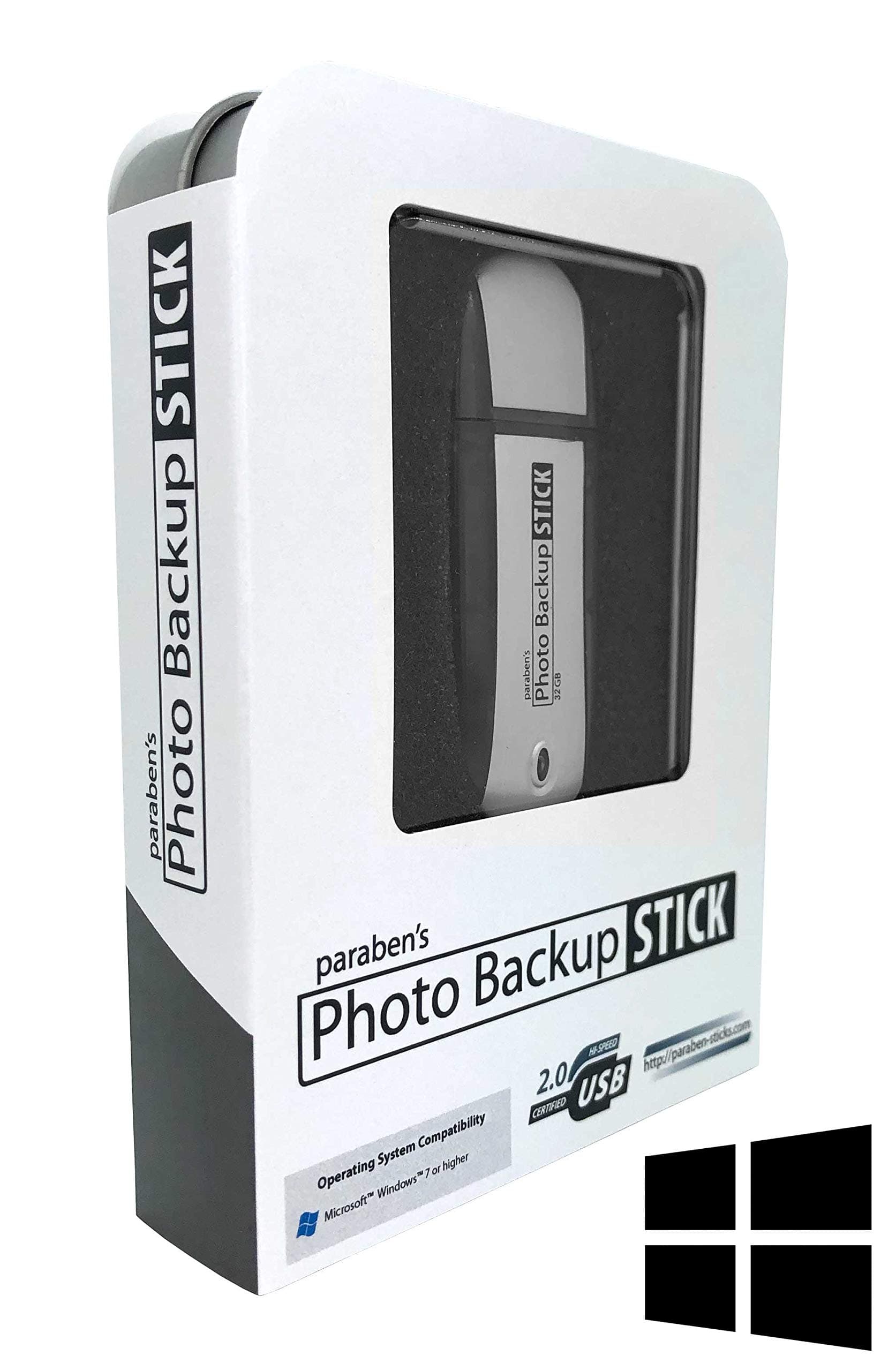 Photo Backup Stick for Windows - Easy Picture Backup Storage Device Finds and Backs Up Your Photos (8GB)