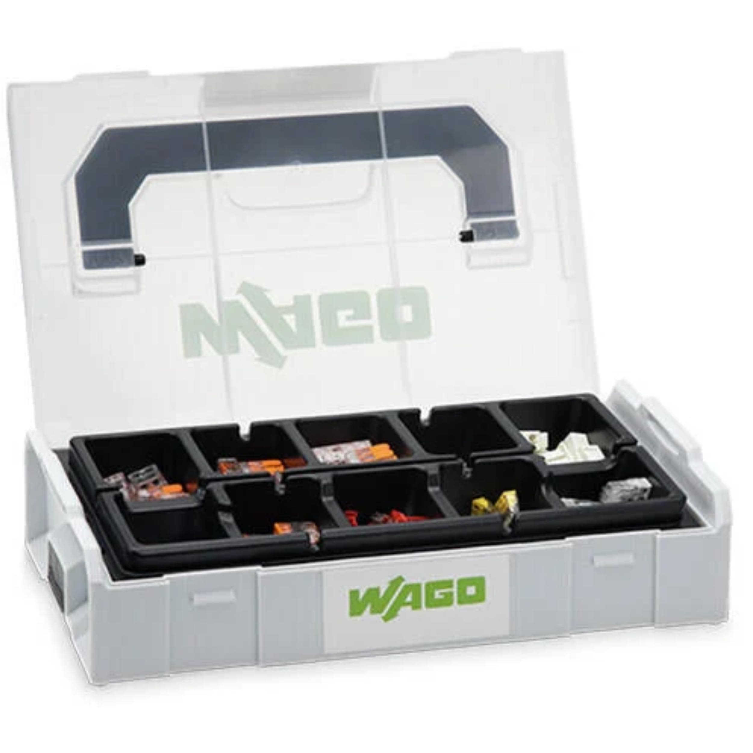connection terminal set 887-960 | 195-piece, with various 221, 224 and 2273 series connector and lamp terminals for all types of conductors, in a practical L-BOXX Mini