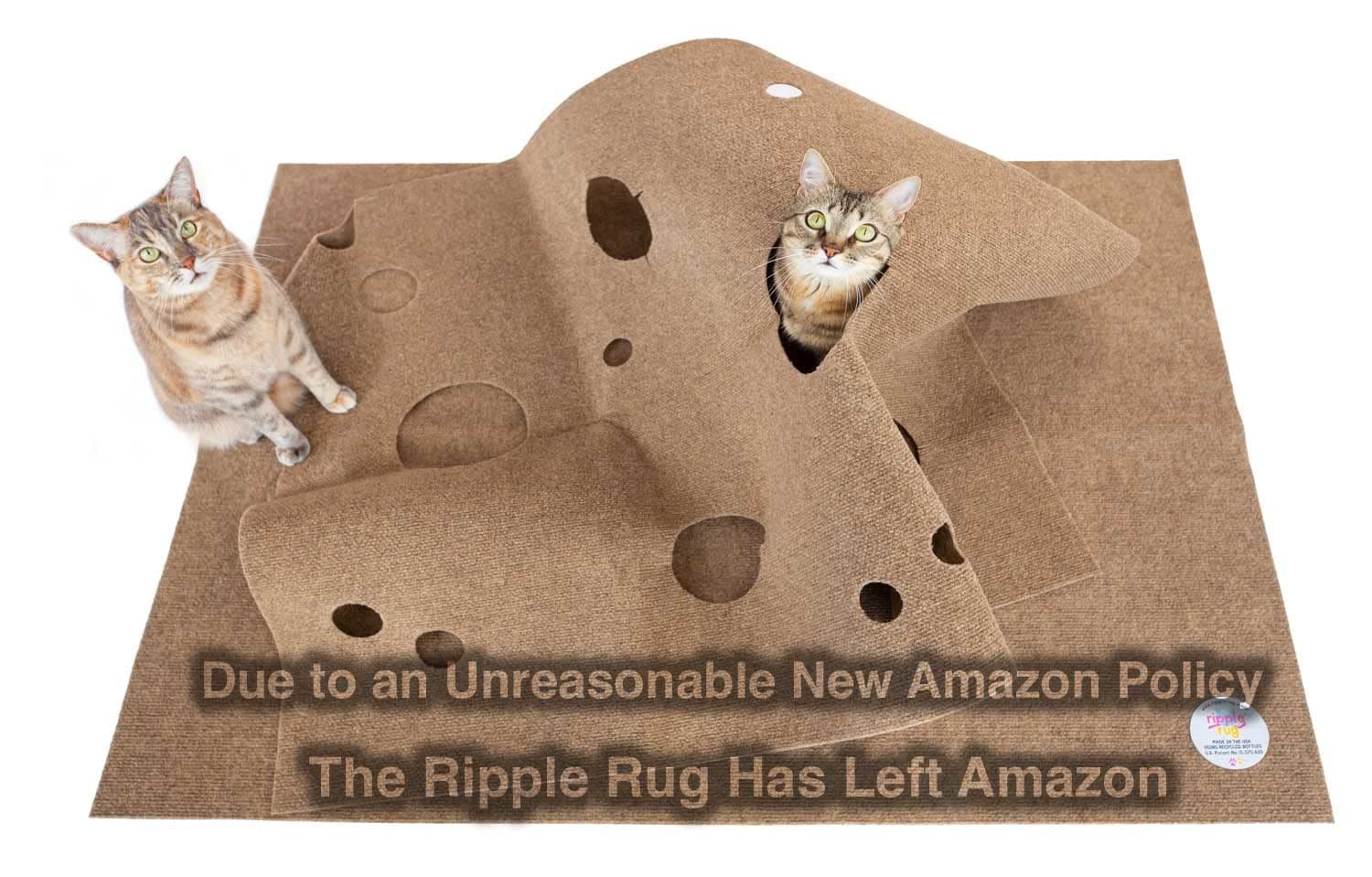 SnugglyCat The Ripple Rug - Cat Activity Play Mat - Made in USA - Insulated Base Keeps Kitty Warm - Fun Interactive Play - Training - Scratching - Bed Mat