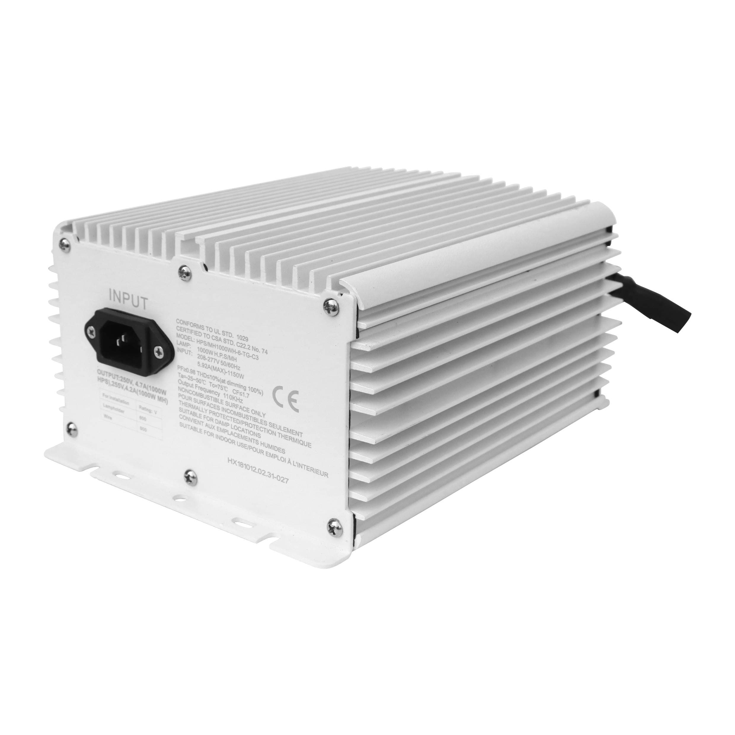 Sunstream 1000w Ballast for Single/Double Ended HPS/MH Bulb for Hydroponics System New Model Lighting Controller for Grow Tent (Ballast V1)