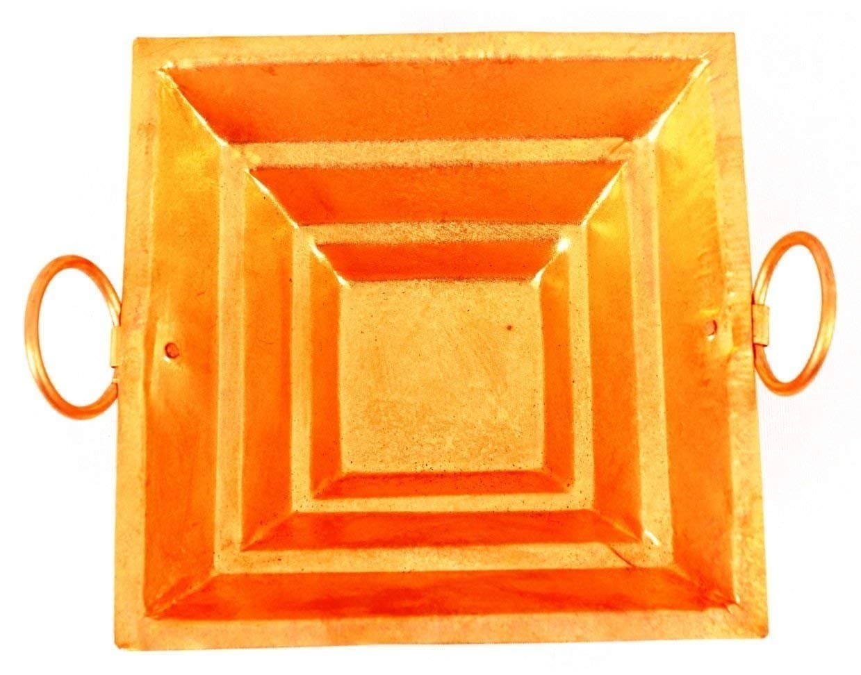 AC Creation Copper Yagna Havan Pooja Kund (18 x 18 x 7 cm)