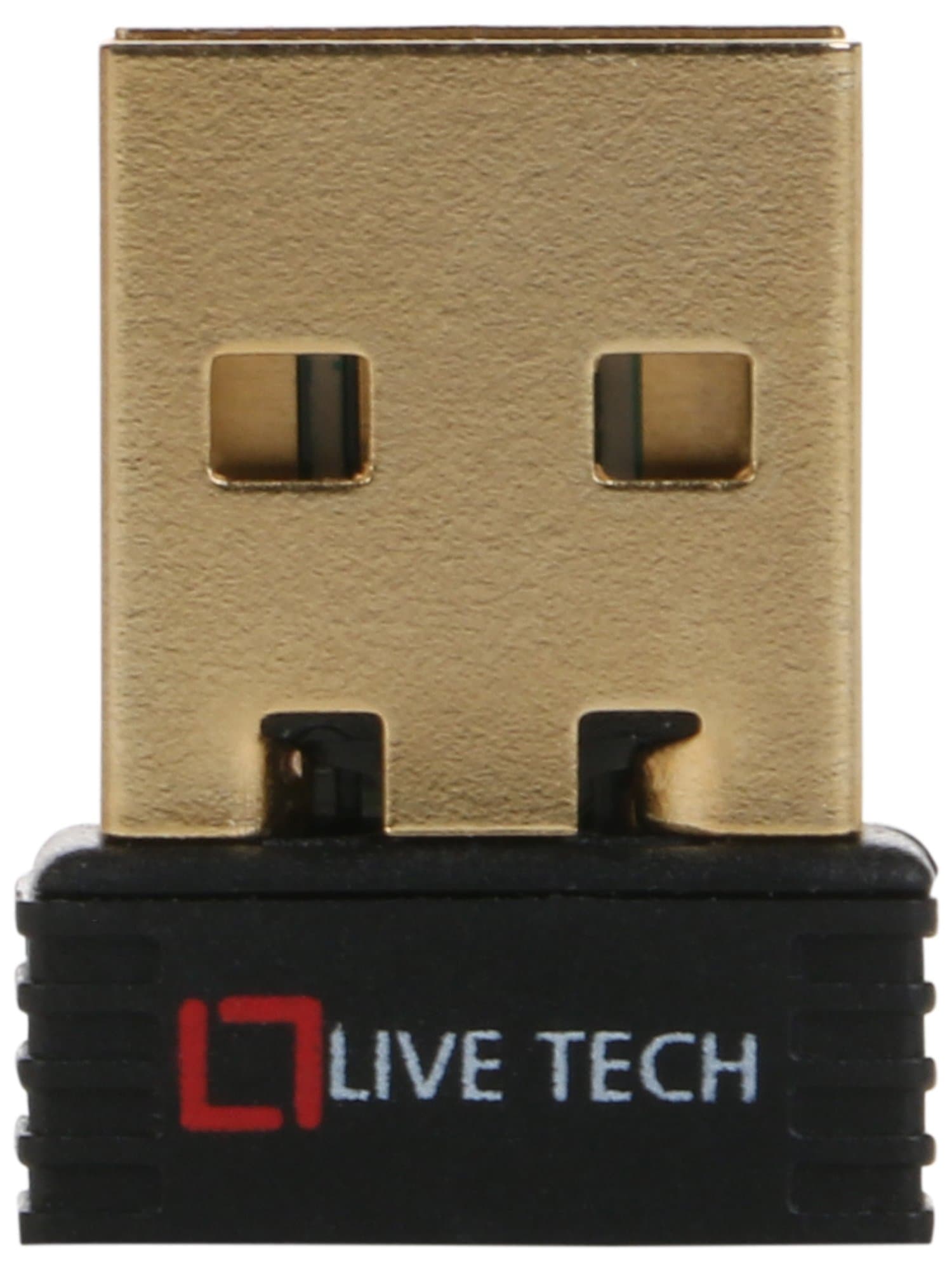 Live Tech Wd04 Nano 150 Mbps USB Wireless Adapter Dongle Gold Plated USB Real High Speed (with 4 Year Warranty) - Desktop