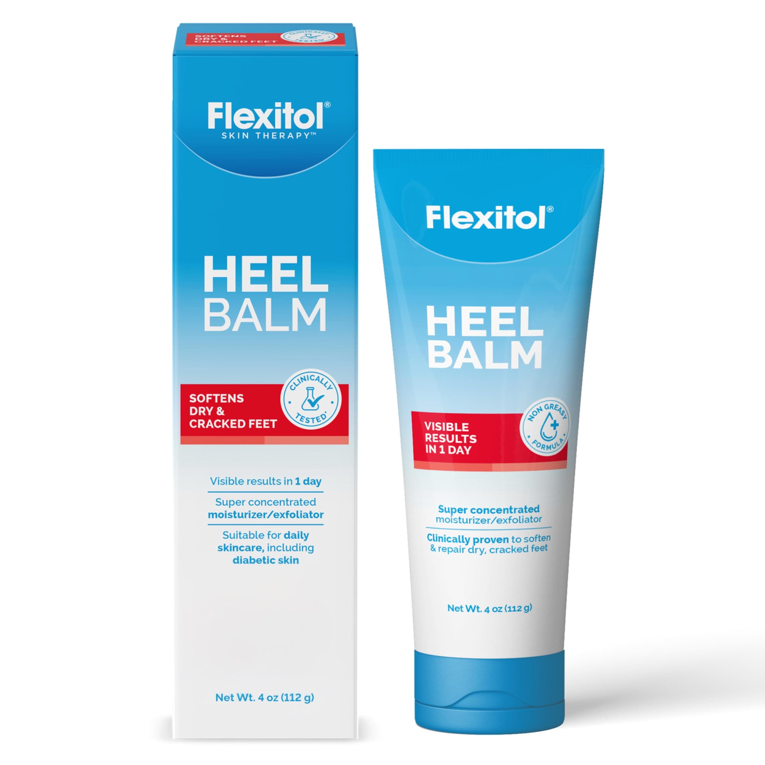 Cracked Heel Balm, Visible Results in 1 Day, For Extremely Dry Feet & Cracked Heels, Removes Hard Skin, 25% Urea, Medically Proven Foot Cream, Suitable for Diabetics, 1 x 112g