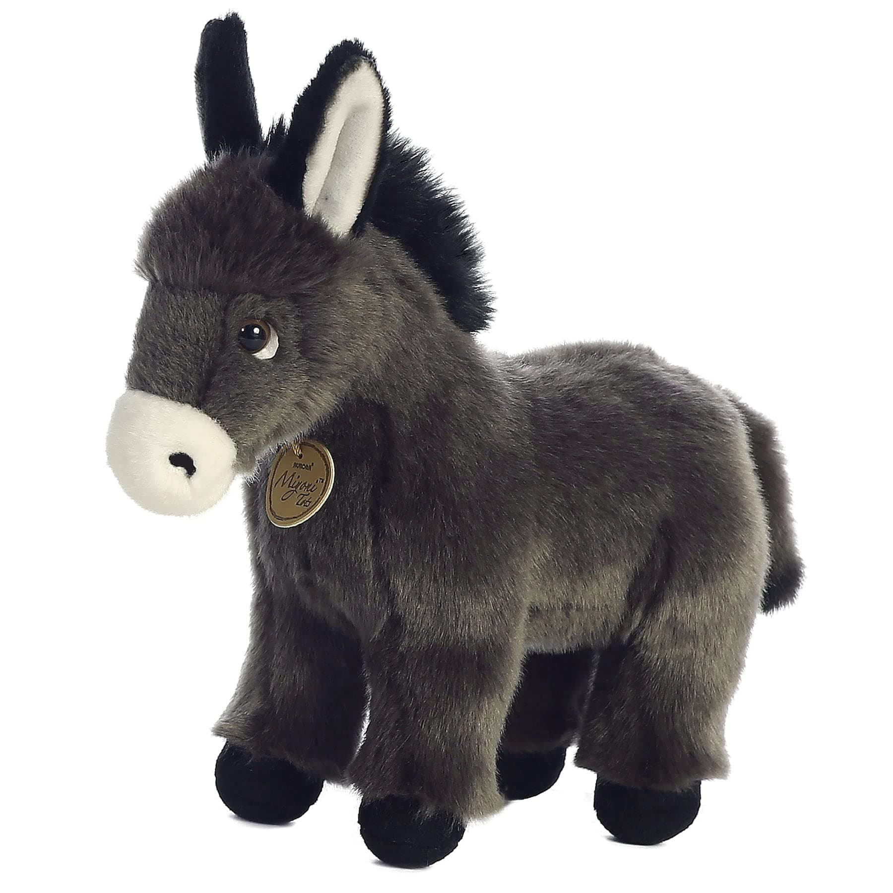 Aurora World Miyoni Donkey Foal Plush, Black