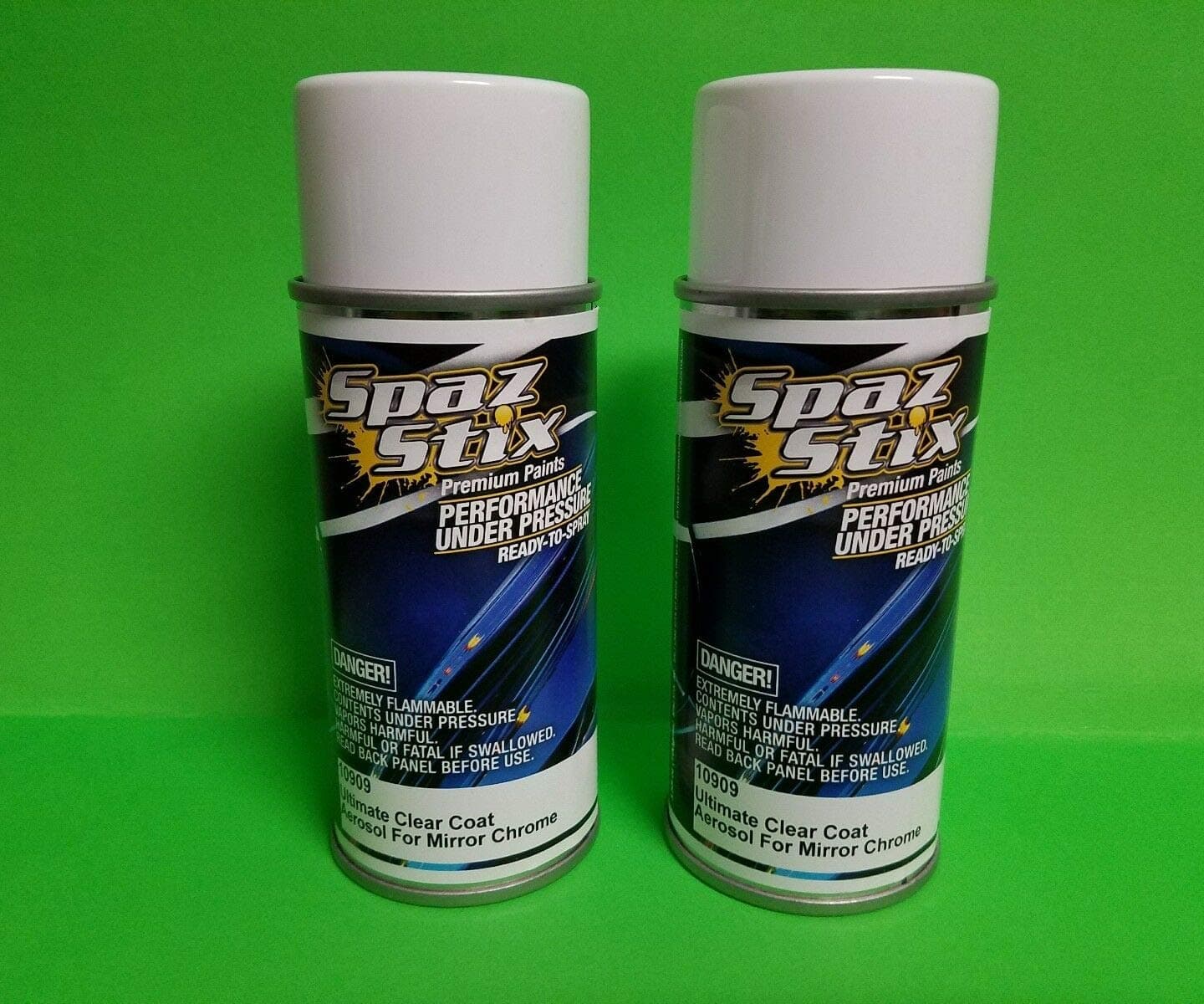 2X Spaz Stix ULTIMATE CLEAR COAT AEROSOL PAINT 3.5OZ FOR MIRROR CHROME SZX10909 INCLUDES CHICAGOLAND RC COUPON