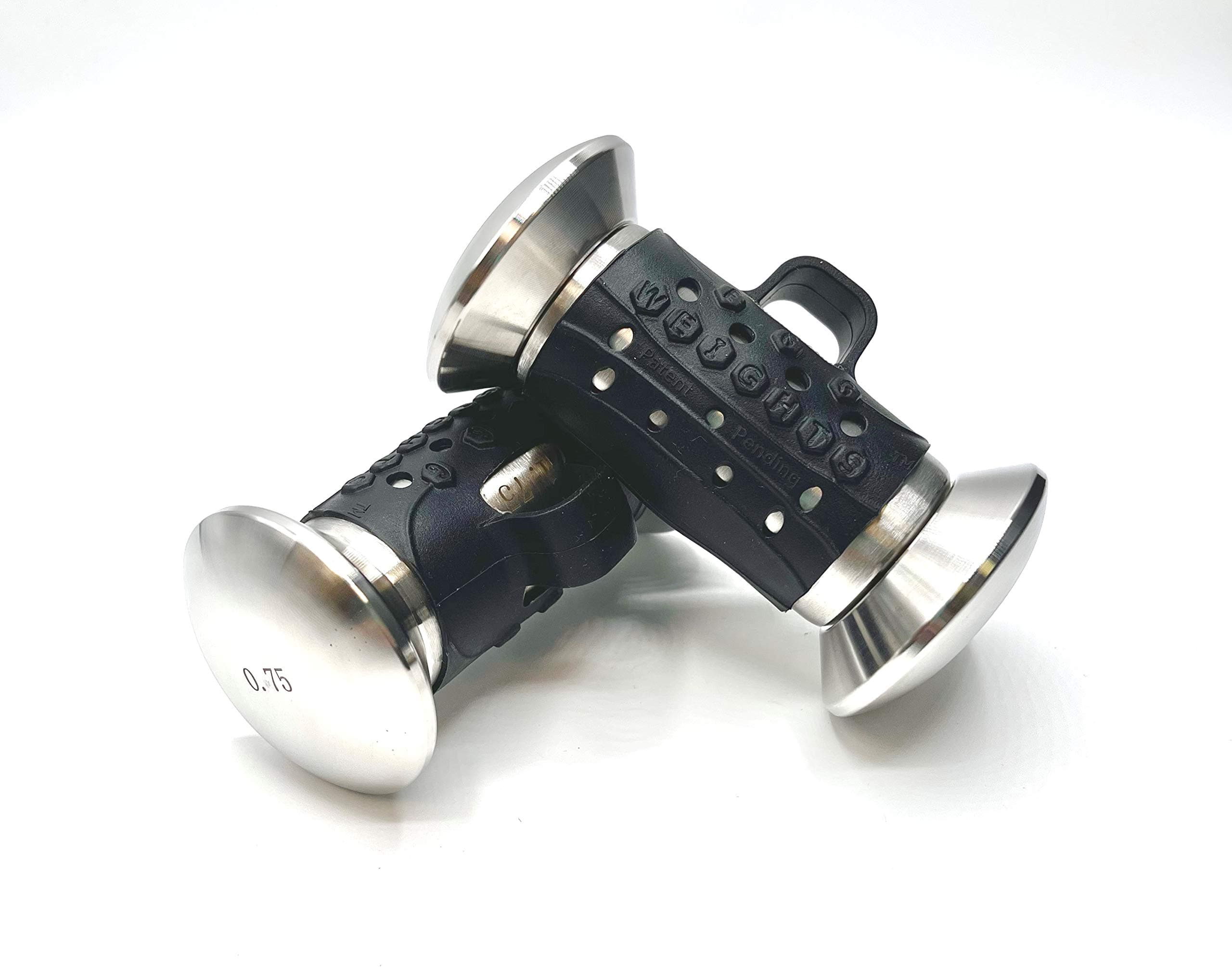 Egg Weights Adjustable Dumbbell 7.0 lbs Set Stainless Steel Hand Weights with Anti-Slip Silicone Rubber Finger Loop for Training, Boxing, and Workout for Men and Women - 2 Dumbbells, 3.5 lbs Each Hand