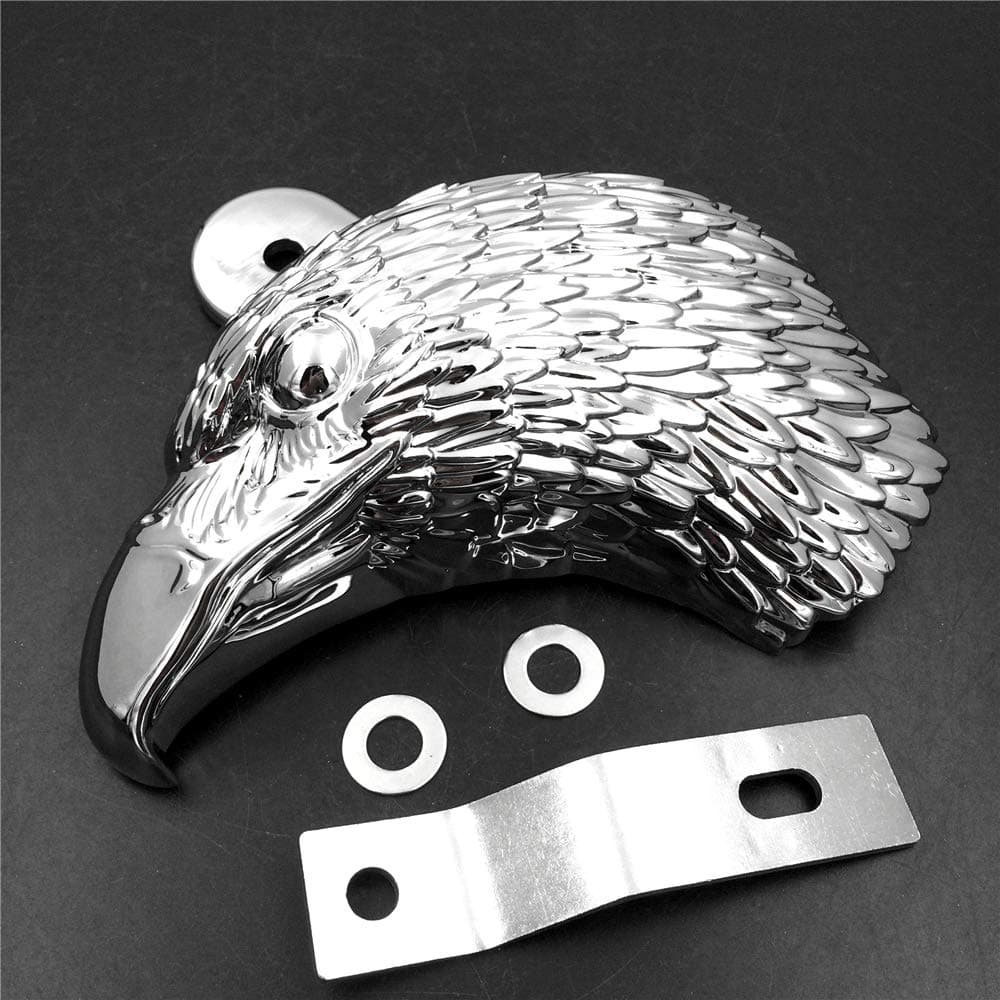 MT246-008- Chromed Eagle head horn cover Compatible with 1992 and up Harley-Davidson with side mount "cowbell" and all V-rod's