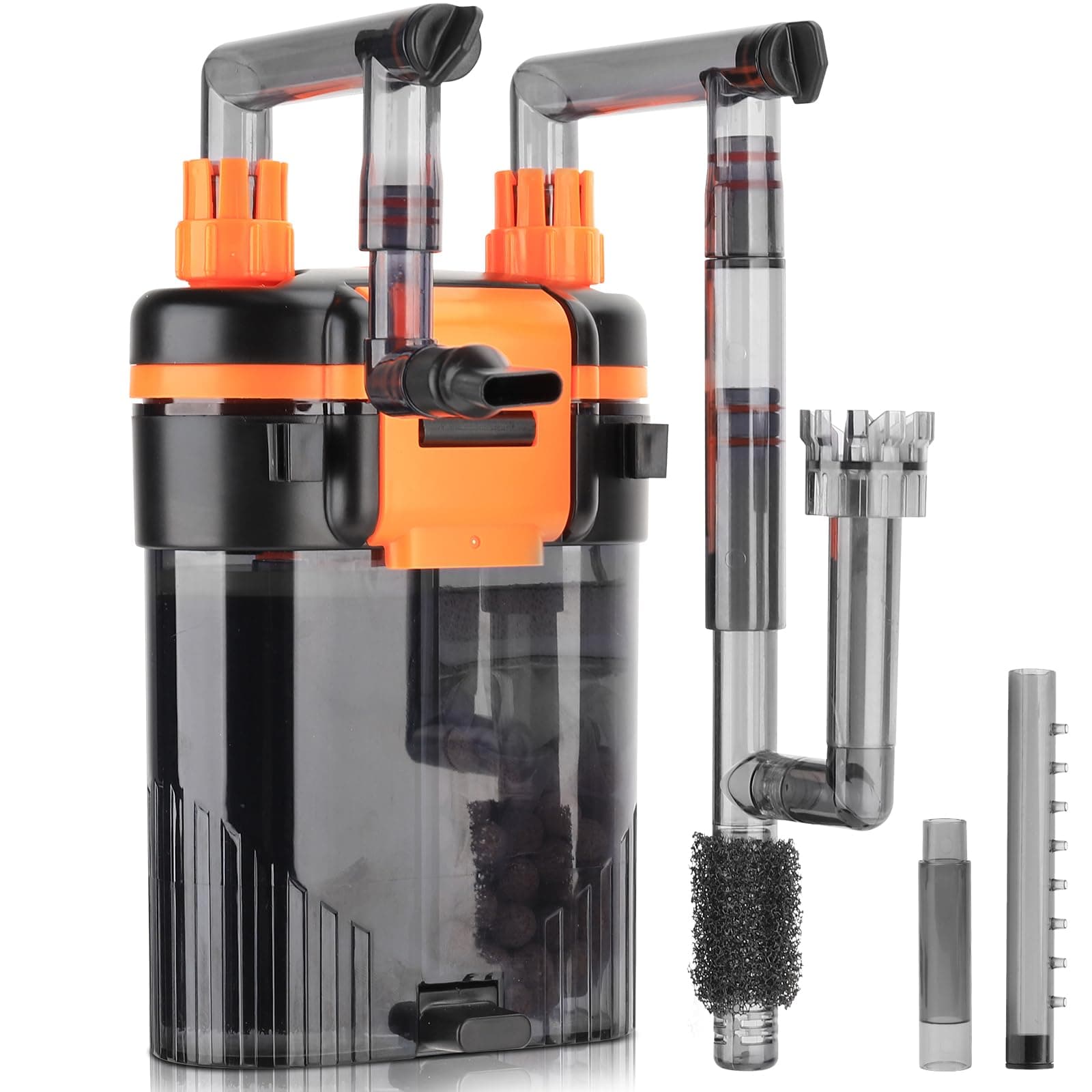 hygger Hang-On-Back Canister Aquarium Filter,No Dry Burning Quiet Fish Tank F...