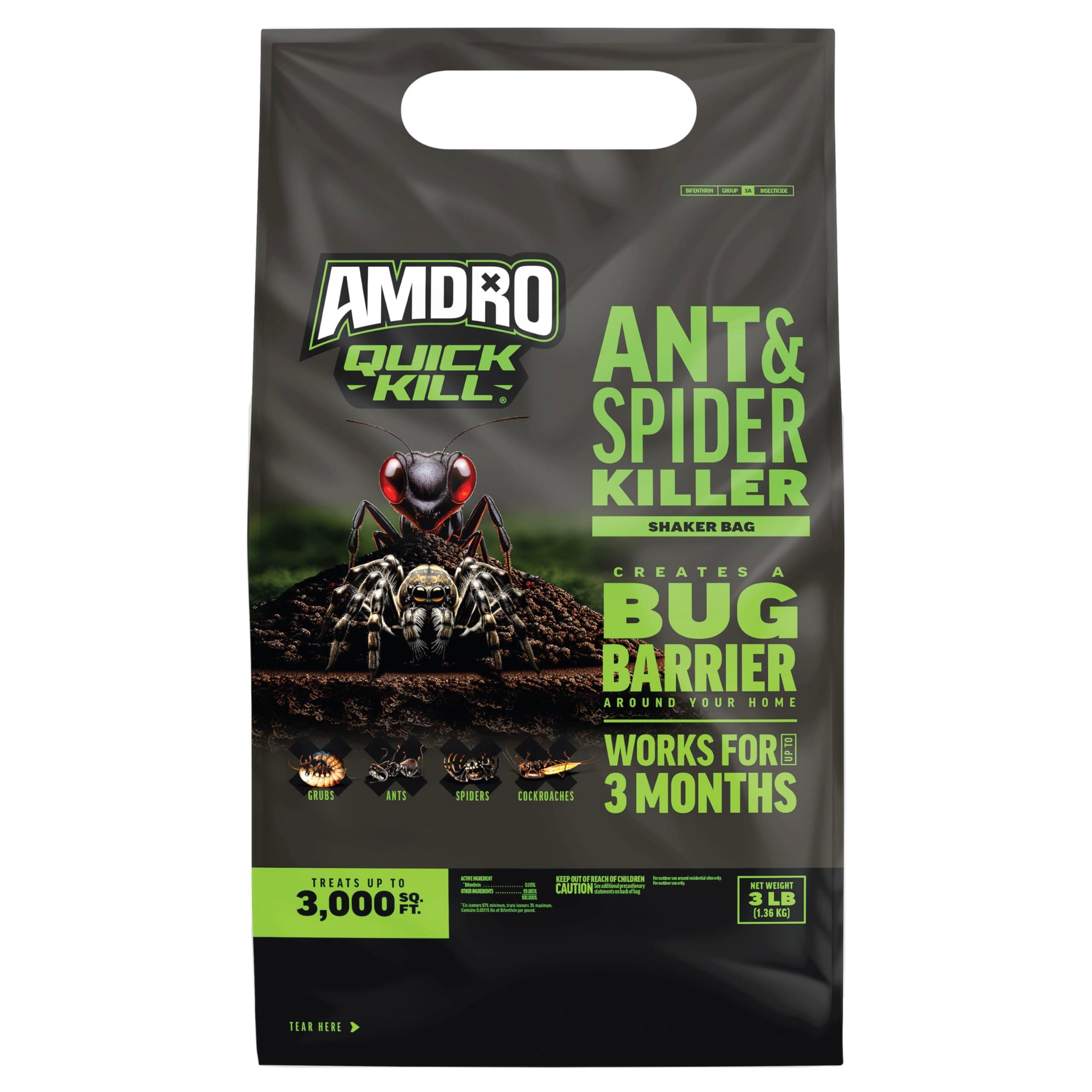 Amdro Kills Ants & Spiders Granules Shaker Bag 3lb