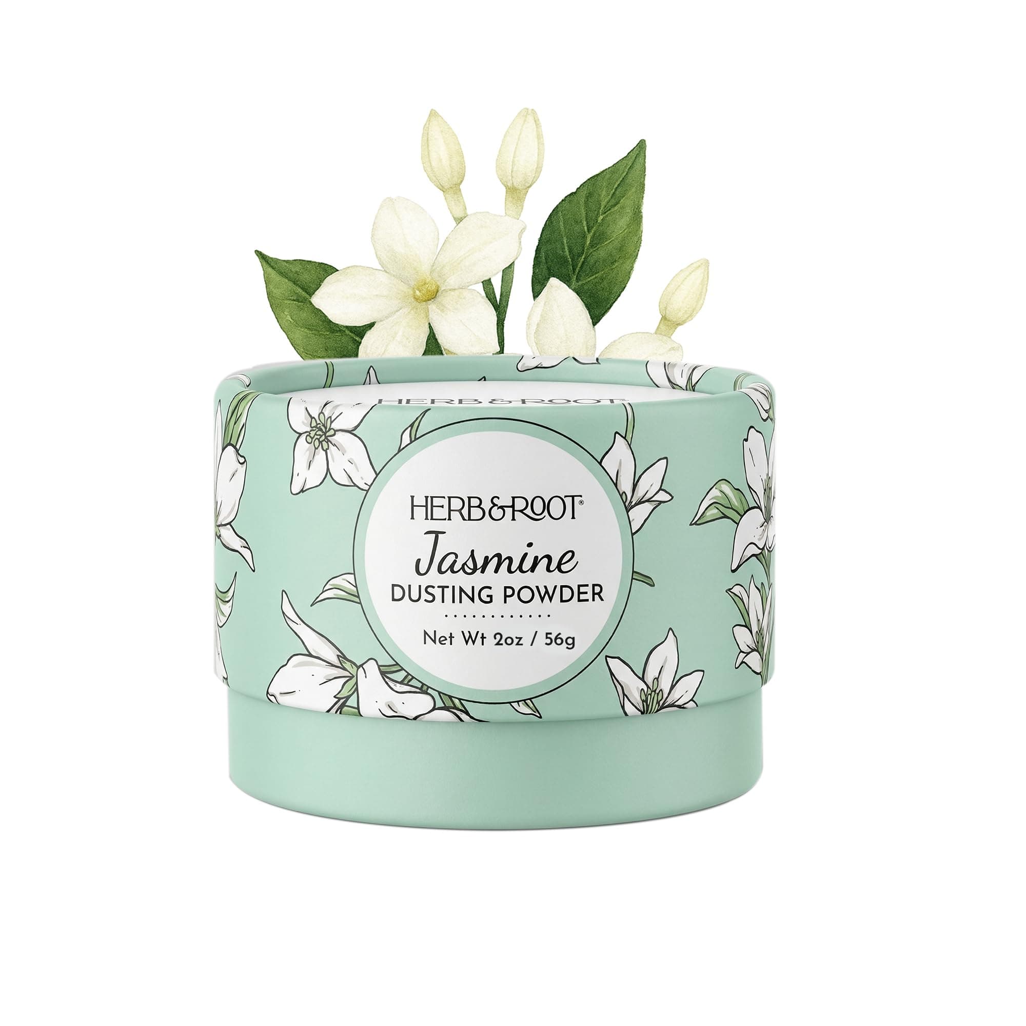 Jasmine Dusting Powder (2 oz Travel Size) – Talc-Free Body Powder with Arrowroot & Magnesium for Odor & Moisture – Soothing Anti-Chafe Powder for Underarms, Bra Line & Body – Made in USA