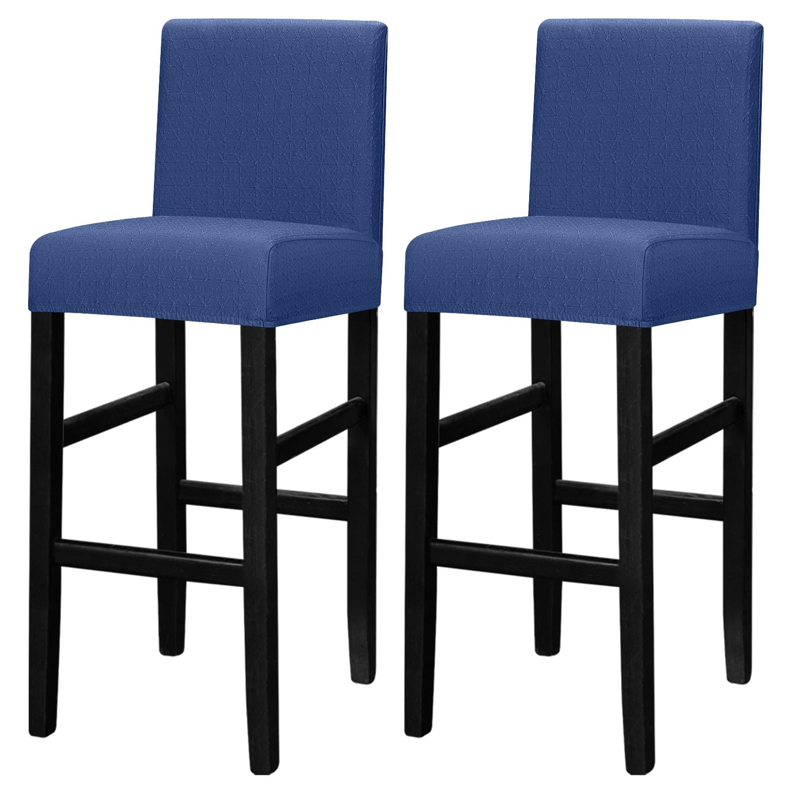 Lellen Bar Stool Covers Set of 2 - Jacquard Bar Stool Chair Cover with Backs Bar Chair Covers Counter Height Stool Covers Bar Stool Slipcovers High Stool Chair Covers for Kitchen Dining Room