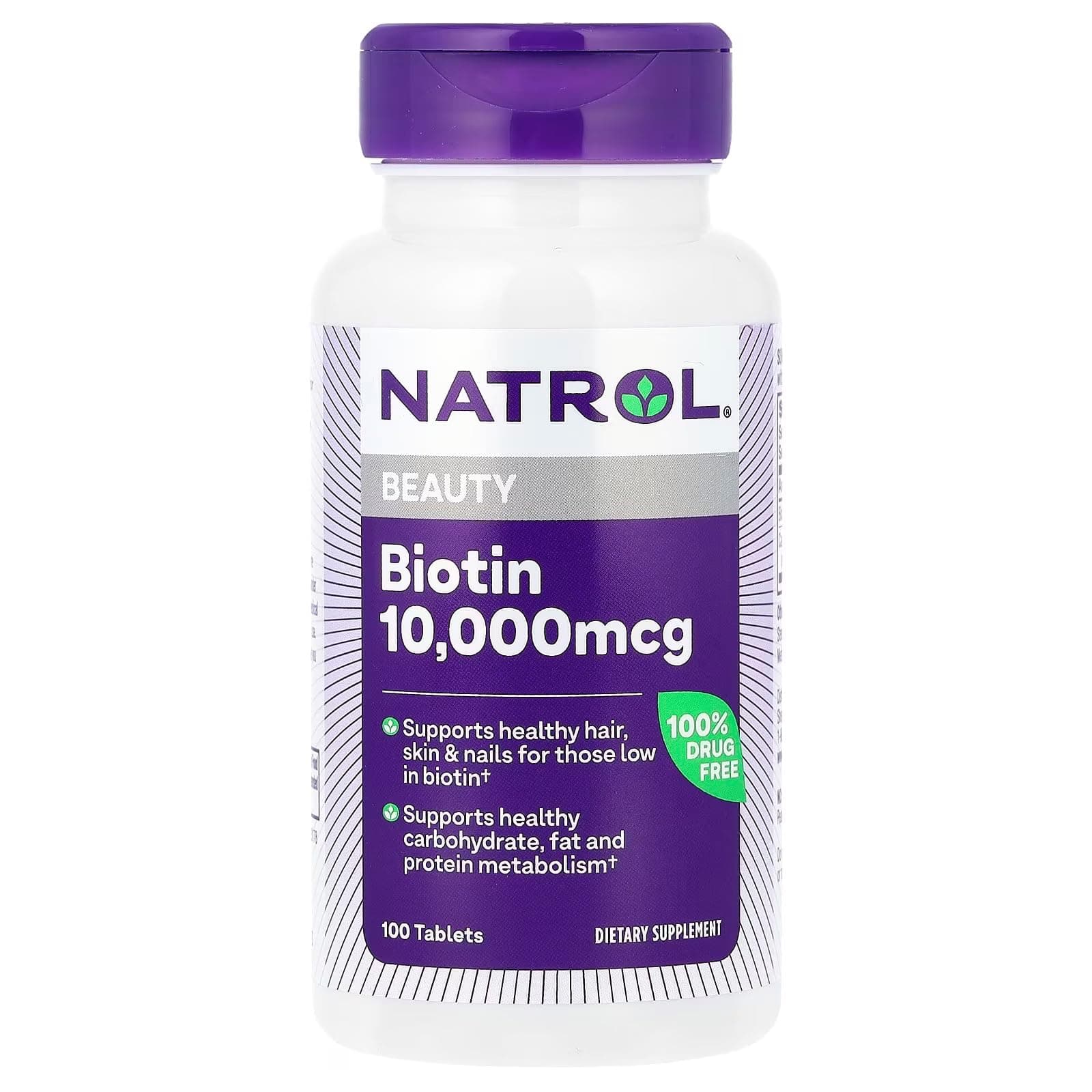 Natrol, Biotin, 10,000 Mcg, 100 Tablets