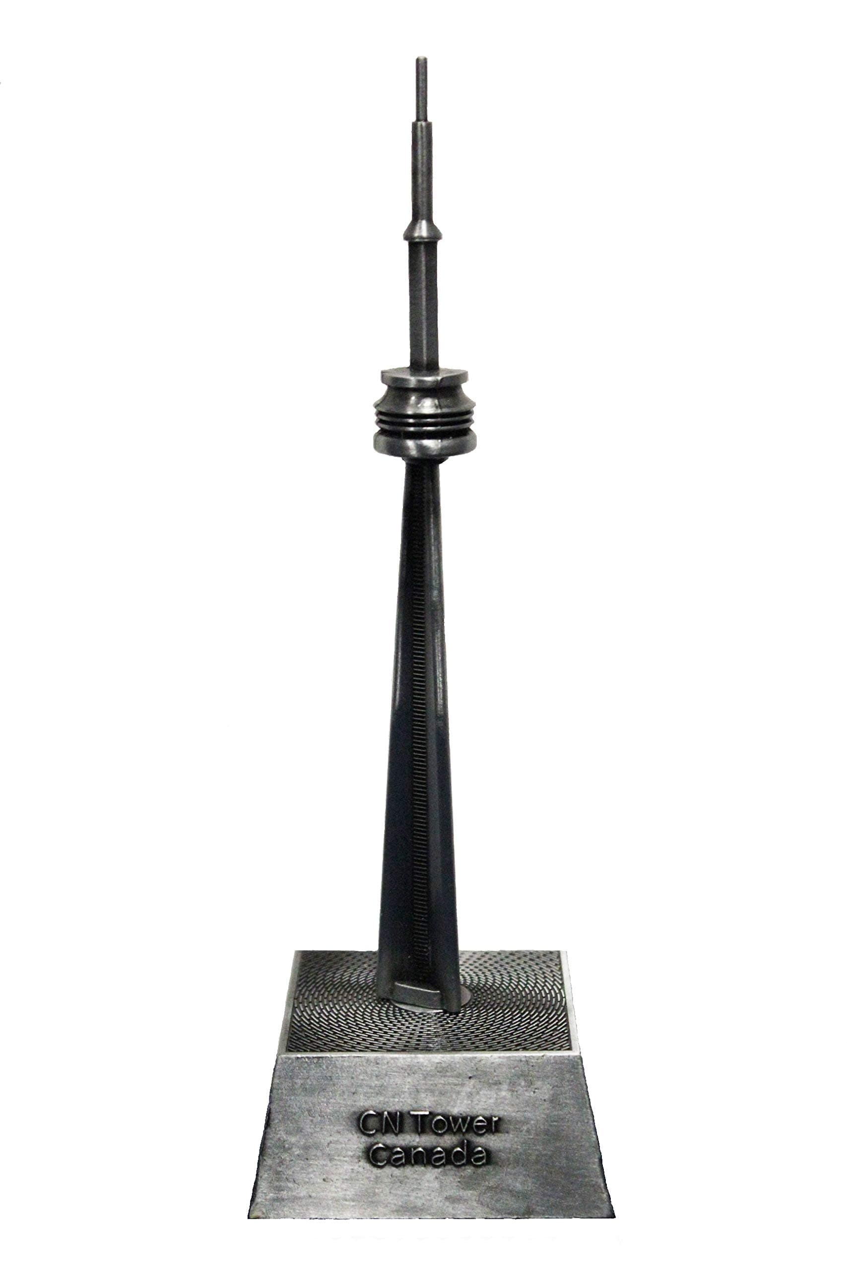 CN TOWER CANADA Silver With BASE Metal Souvenir .. Size : 7.5" x 2.5" x 2.5" Inch .. New