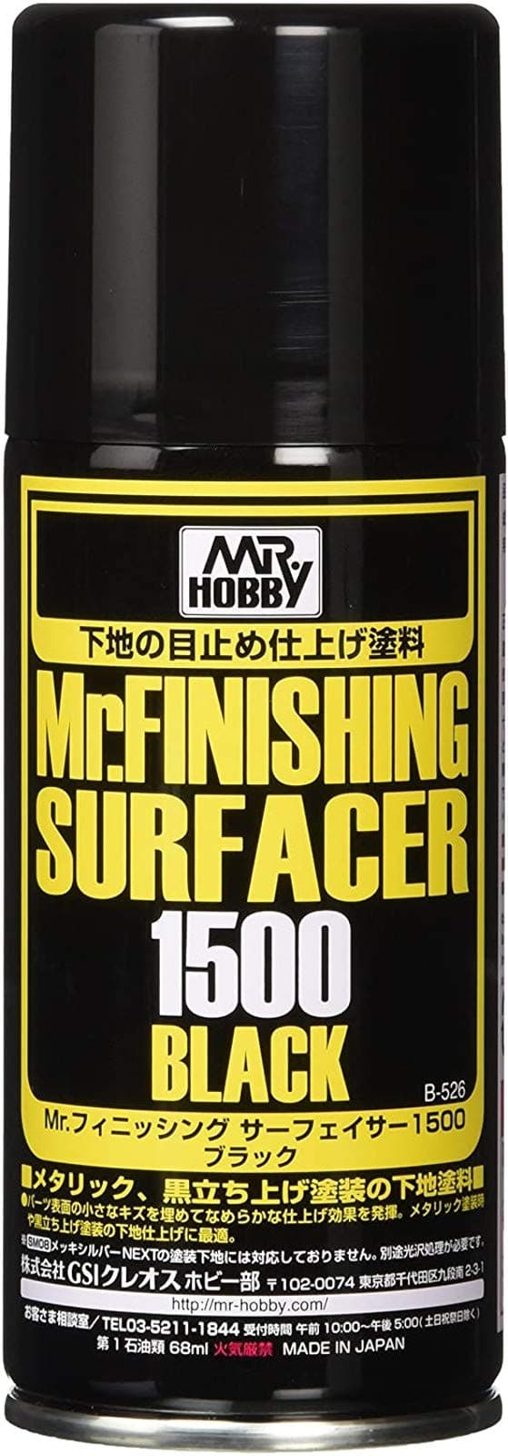 B526 Mr. Finishing Surfacer 1500 Black, Mr. Hobby