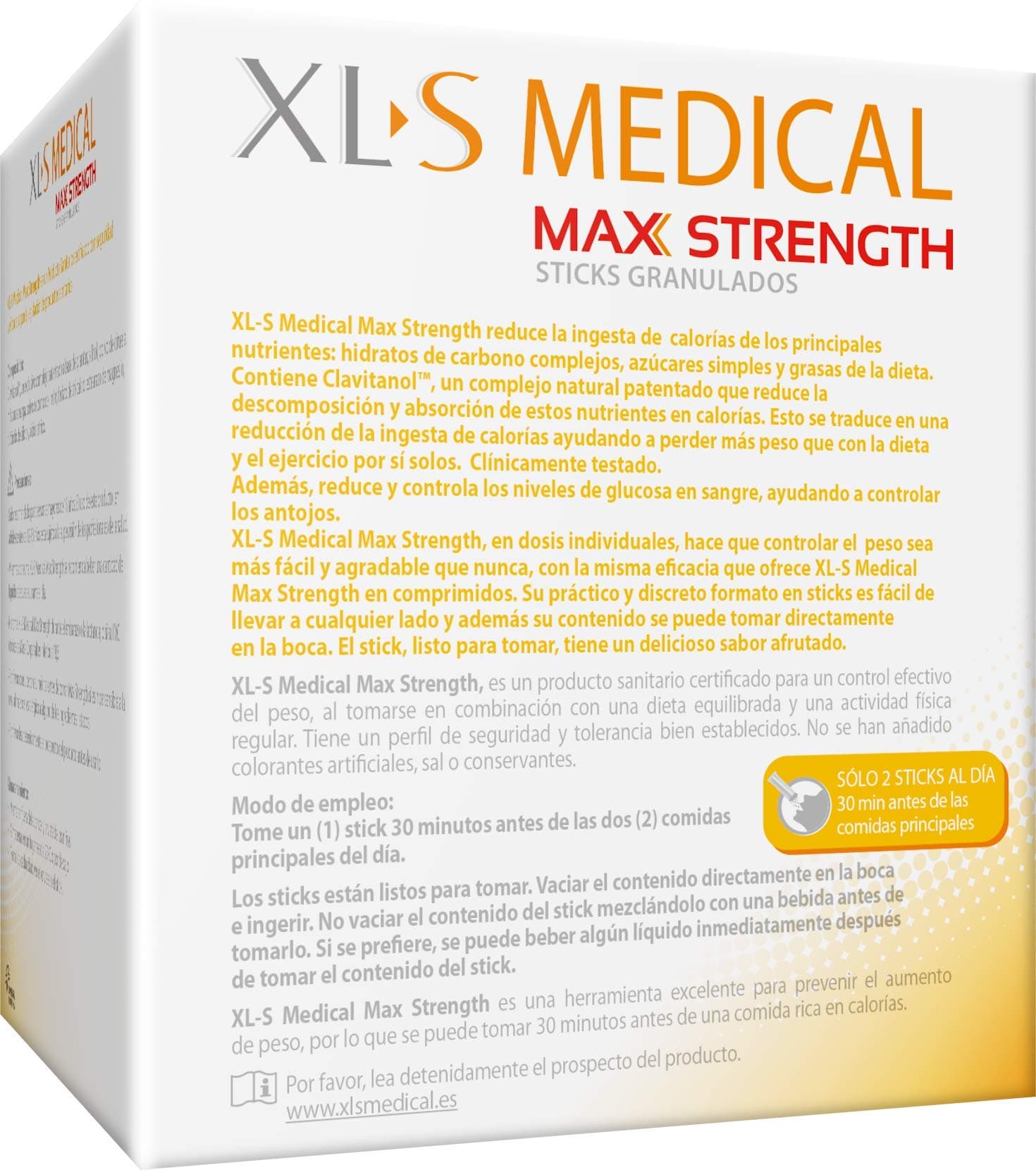 XLS Medical Max Strength (2 x 60 Sticks) - 2 Months’ Treatment - Health Product for Treatment and Prevention of Excess Weight and General Weight Control