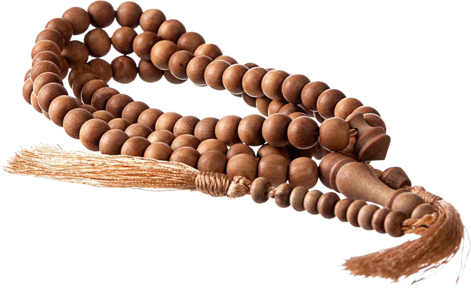 Sandalwood Tasbih 99 8mm - Islamic Prayer Beads, Tasbeeh, Muslim Rosary, Masbaha, Misbaha, Tesbih, Tespih, Dhikr, Zikr, Sibha, Muslim Mala, Worry Beads, Prayer Counter