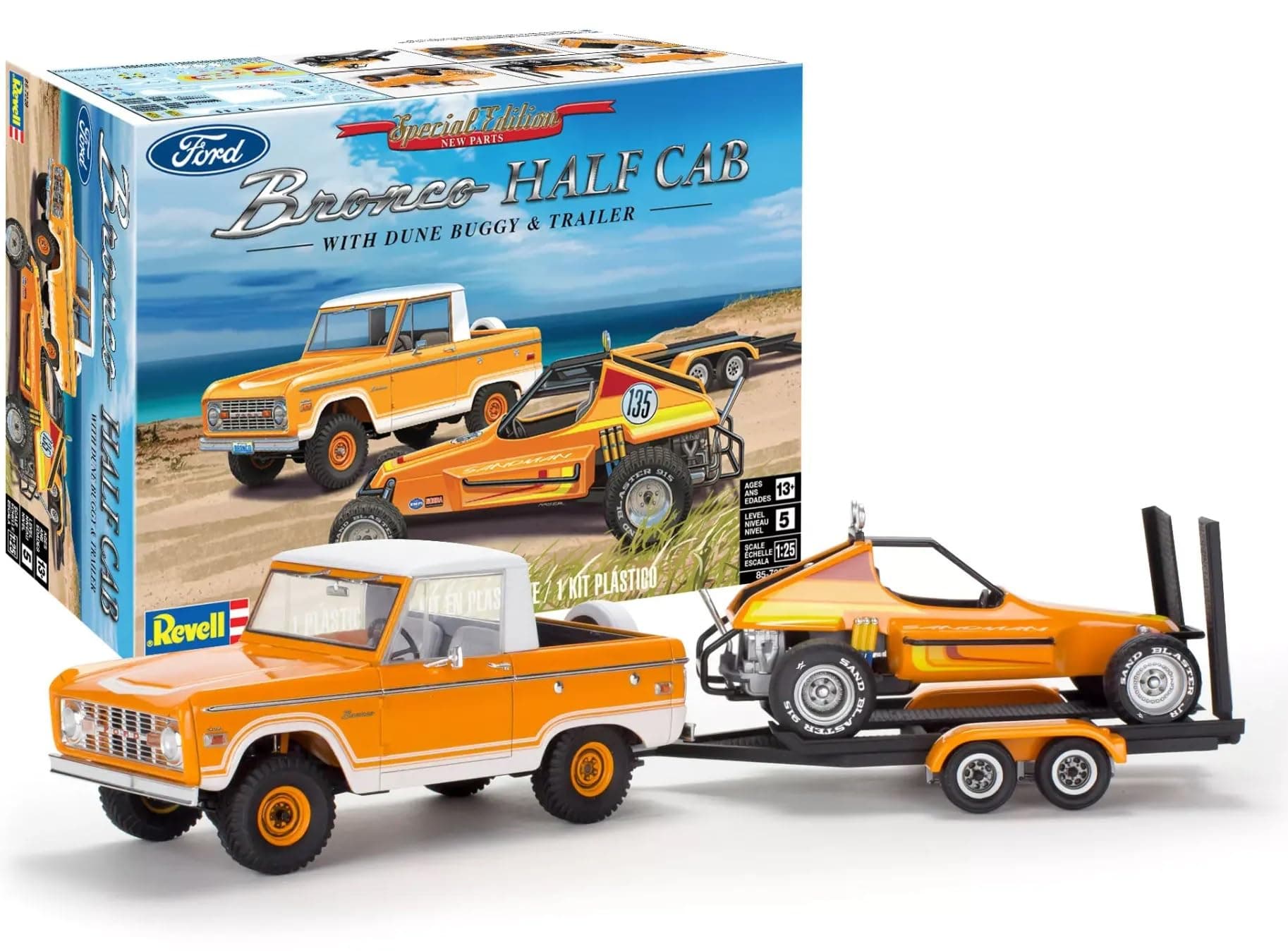 Revell Bronco Half Cab with Dune Buggy and Trailer
