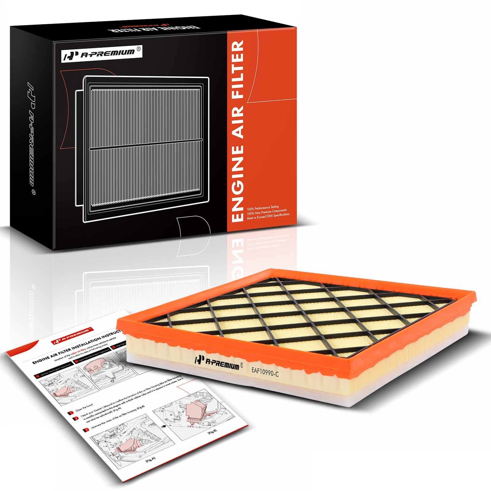 Engine Air Filter Compatible with Buick Verano 2013-2016 & Chevrolet Cruze 2011-2015, Cruze Limited 2016, 1.8L 2.0L, Flexible Panel, Replace# 13272720