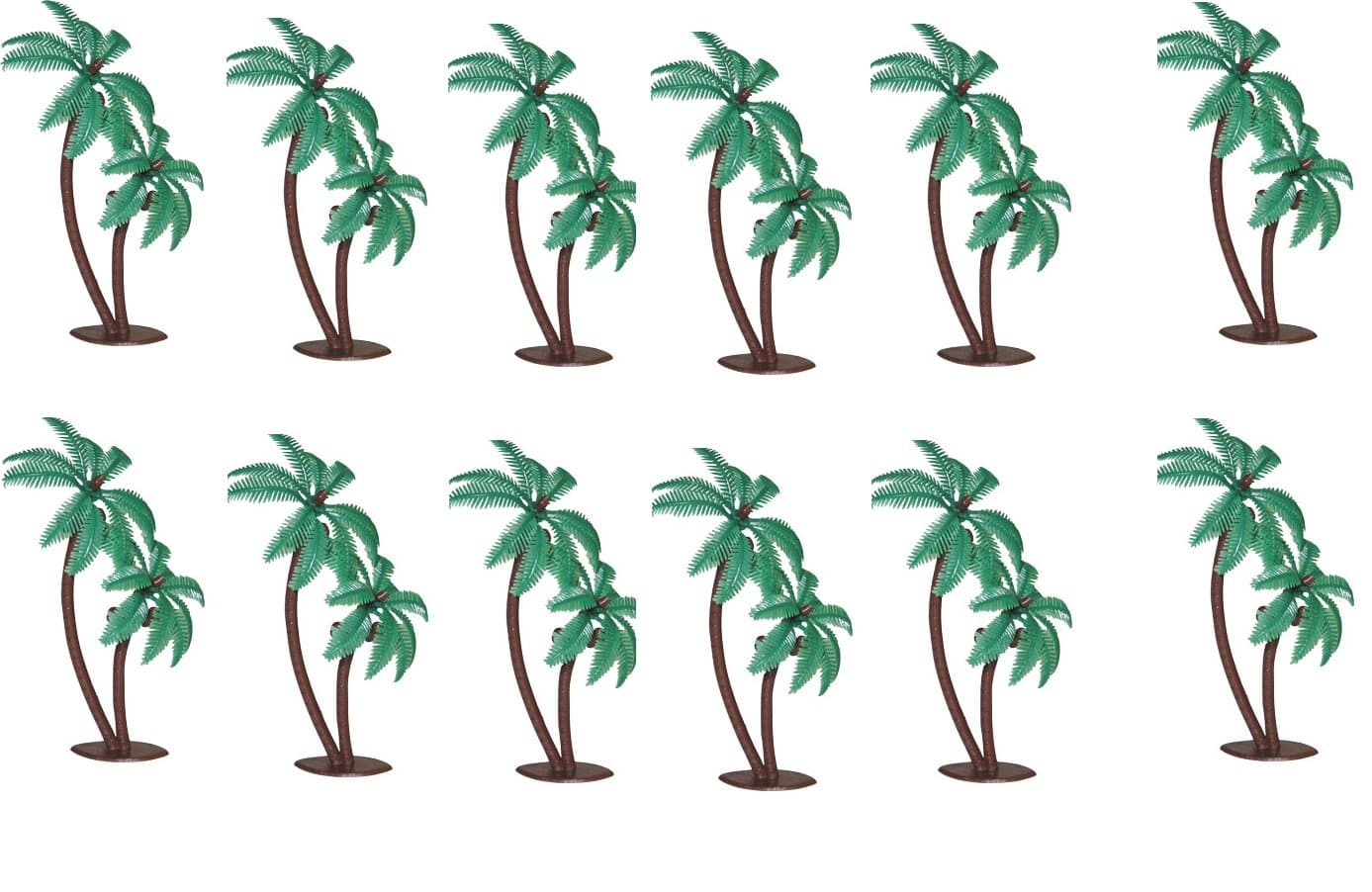 A1 Bakery Supplies Palm Trees with Coconuts Cake/Cupcake Toppers - 12 pcs by
