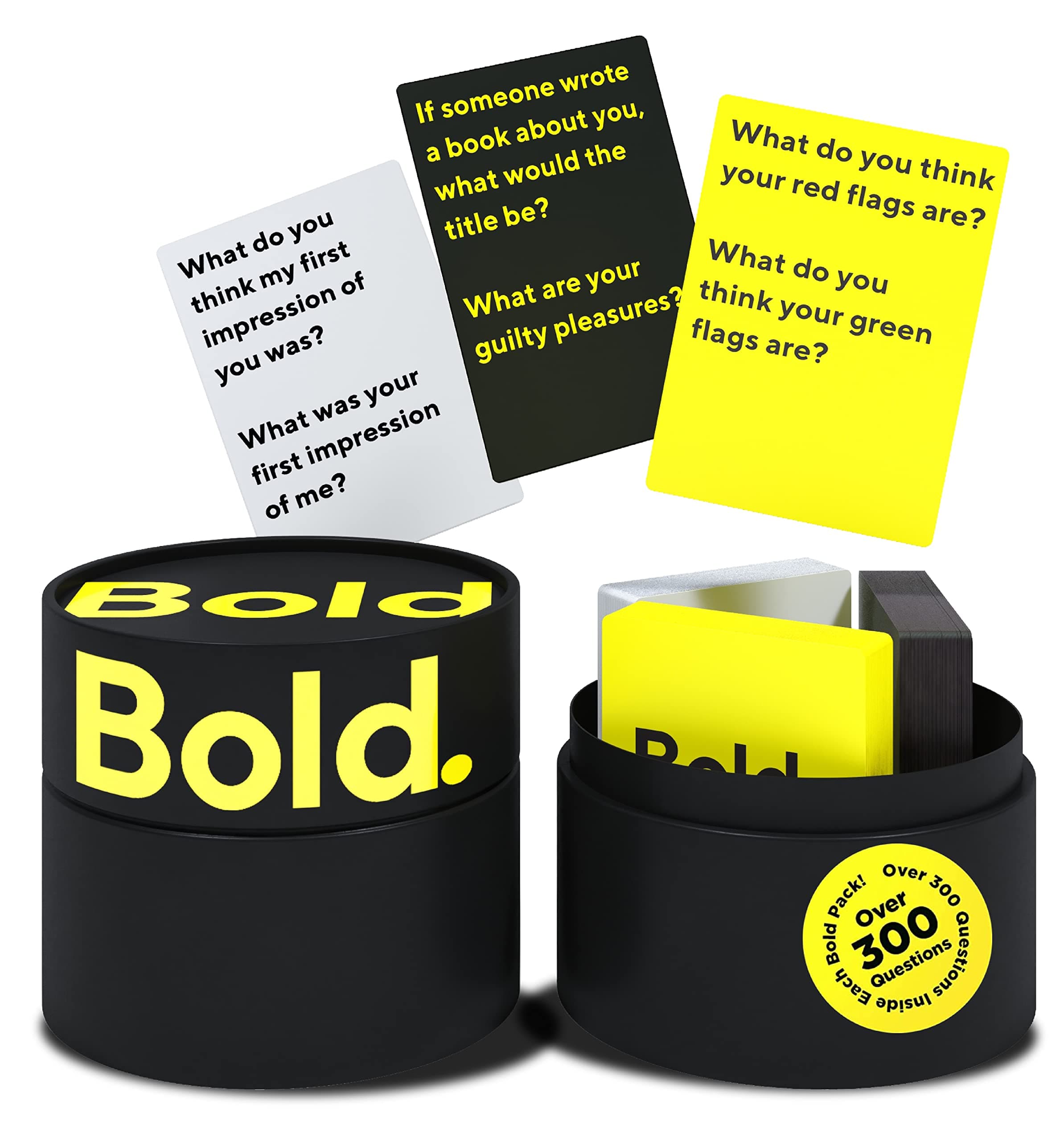 Bold. - Conversation and Question Card Game - 3 Decks & 300+ Questions - Fun Ice Breaker, Relationship and Couples Gifts, Date Night Idea or Dating Cards - Ideal Adult Games or Couple Cards