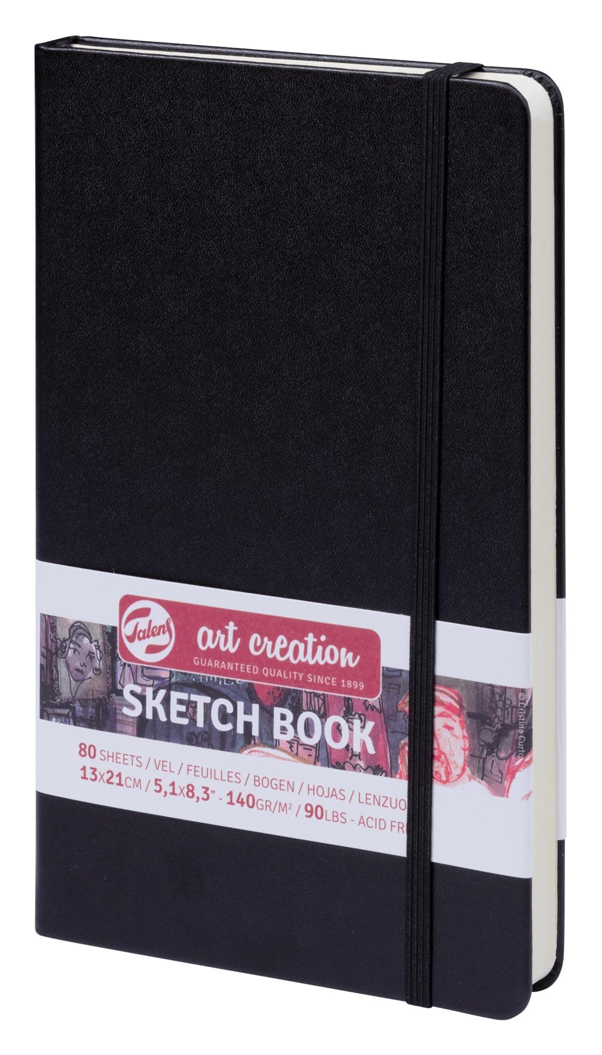 Sketchbook 80 Sheets, 13 cm x 21 cm, Black