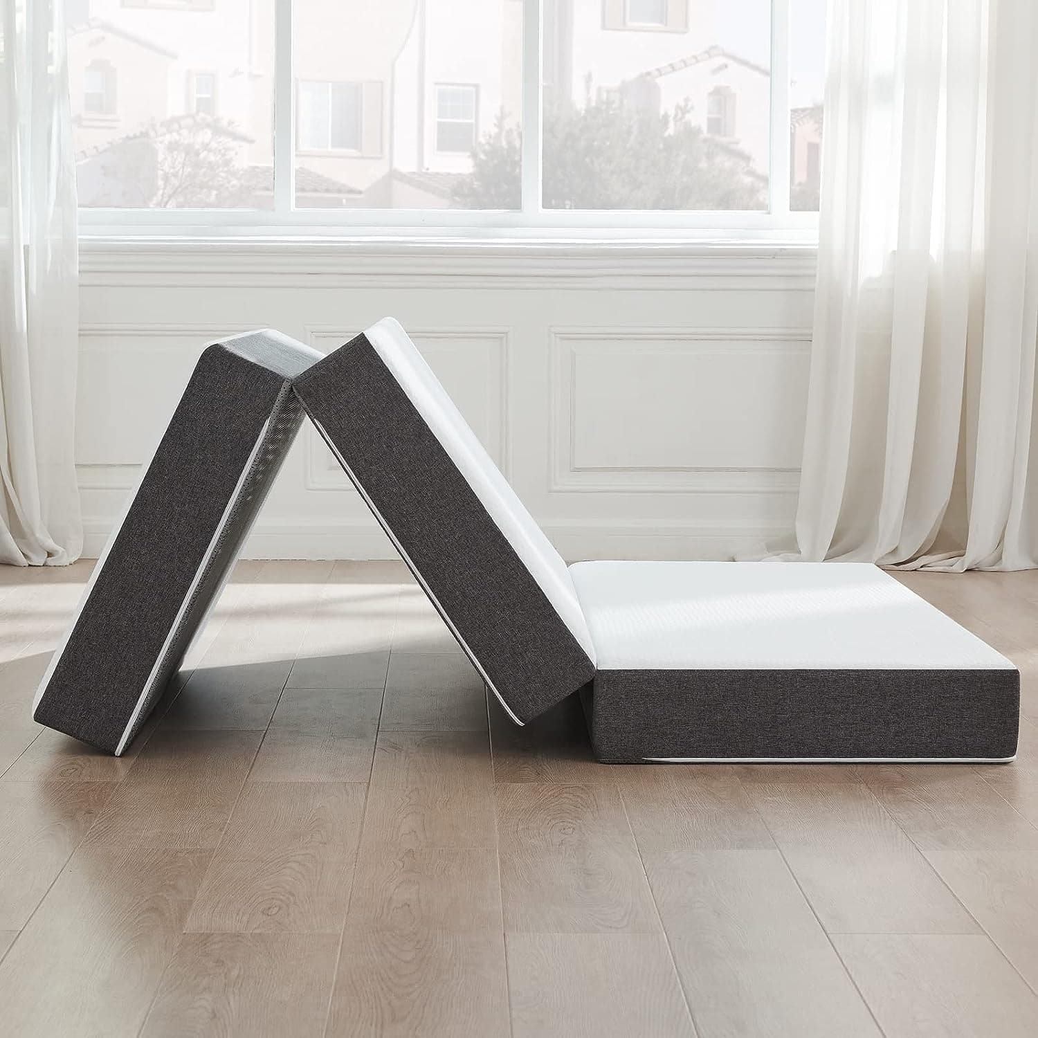 DEEP SLEEP EVERY NIGHT Folding Mattress, Tri Folding Foam Mattress with Storage Cover, Size - W 90 x L 180 x L 14 cm, Twin