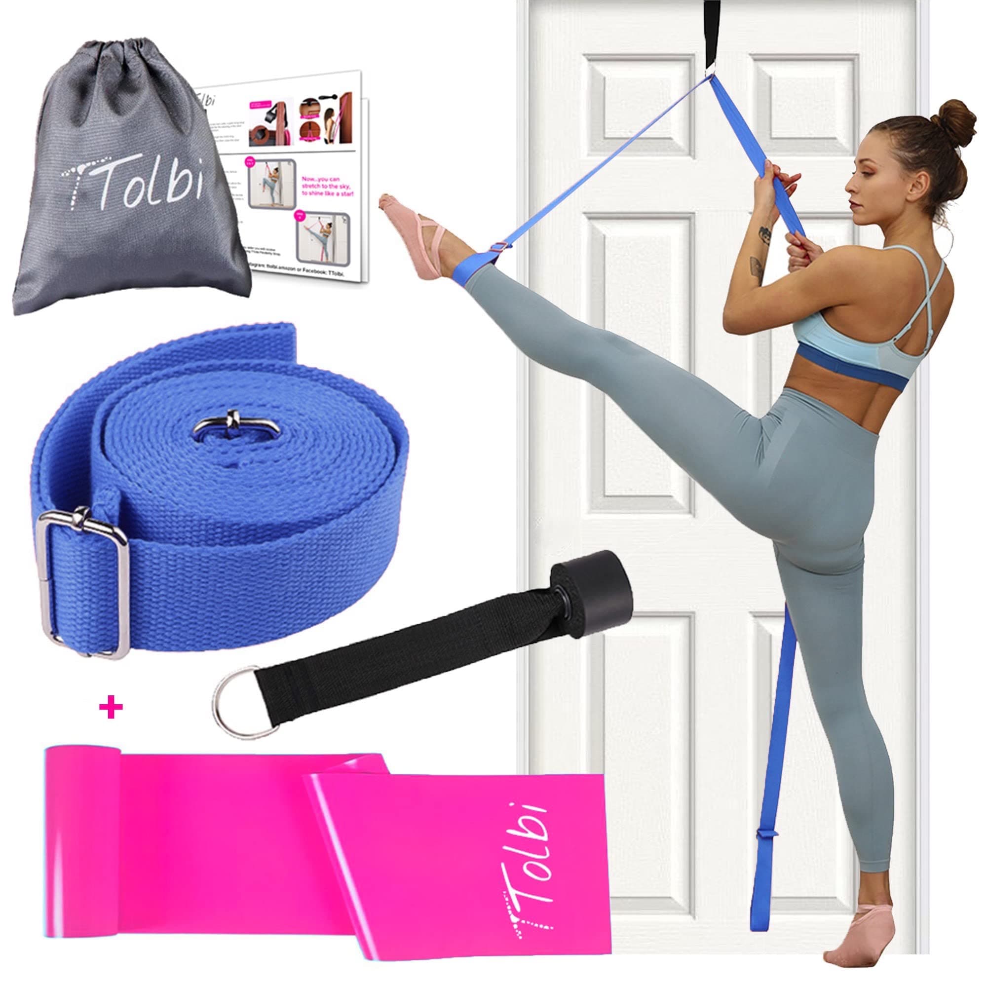 TTolbi Leg Stretcher: Stretching with Door Stretch Strap for Flexibility Band | Splits Trainer : Dance Stuff Equipment for Stretching in Ballet, Cheerleading, Gymnastics | Stunt Stand Split Stretcher
