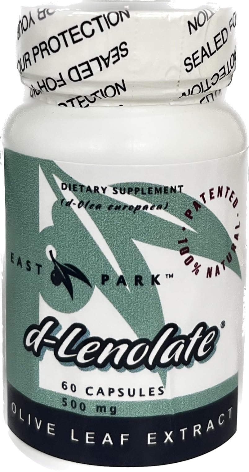 - East Park Olive Leaf Extract (OLE) Super Strength d-Lenolate 500mg | 18% or More Oleuropein Immune System Booster | 60 Vegetarian Capsules (Non-GMO)